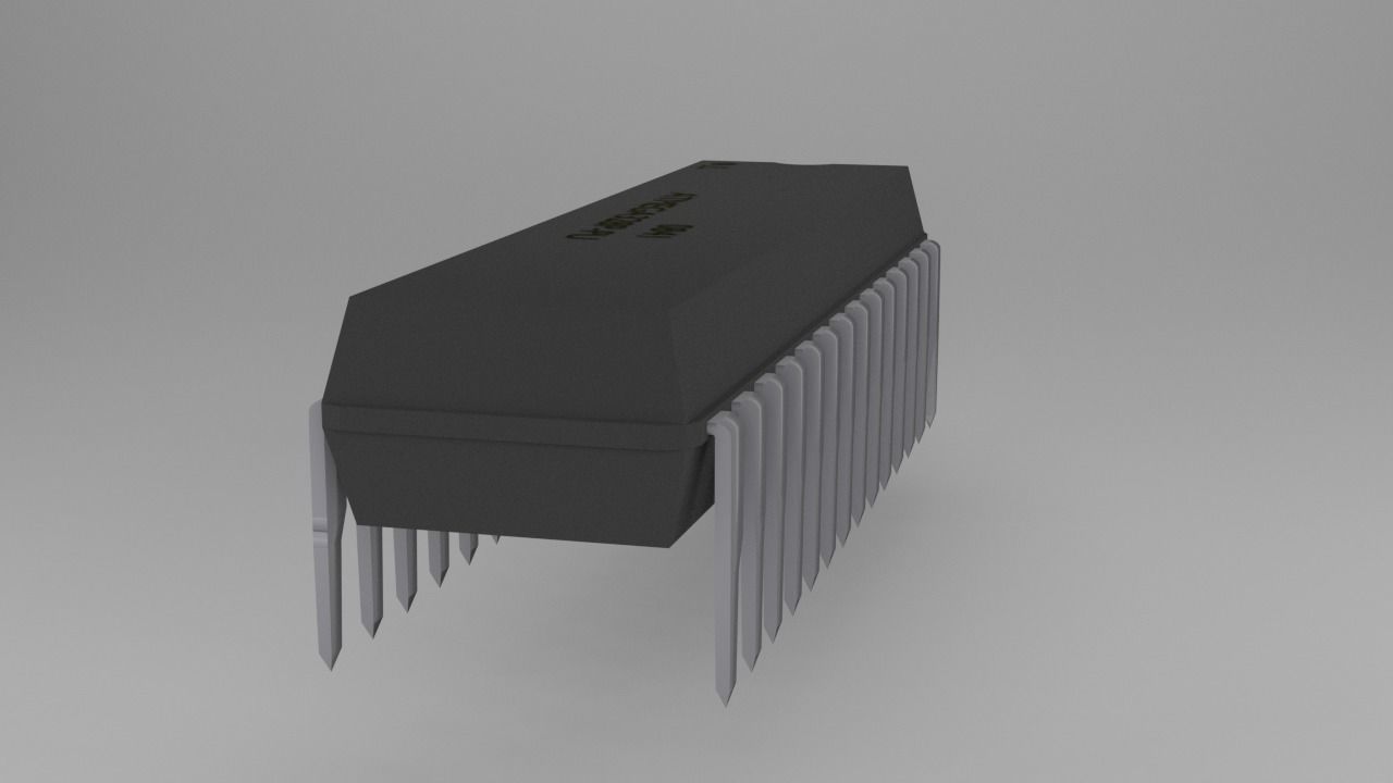 ATMega328P-PU Microcontroller Free low-poly 3D model_33