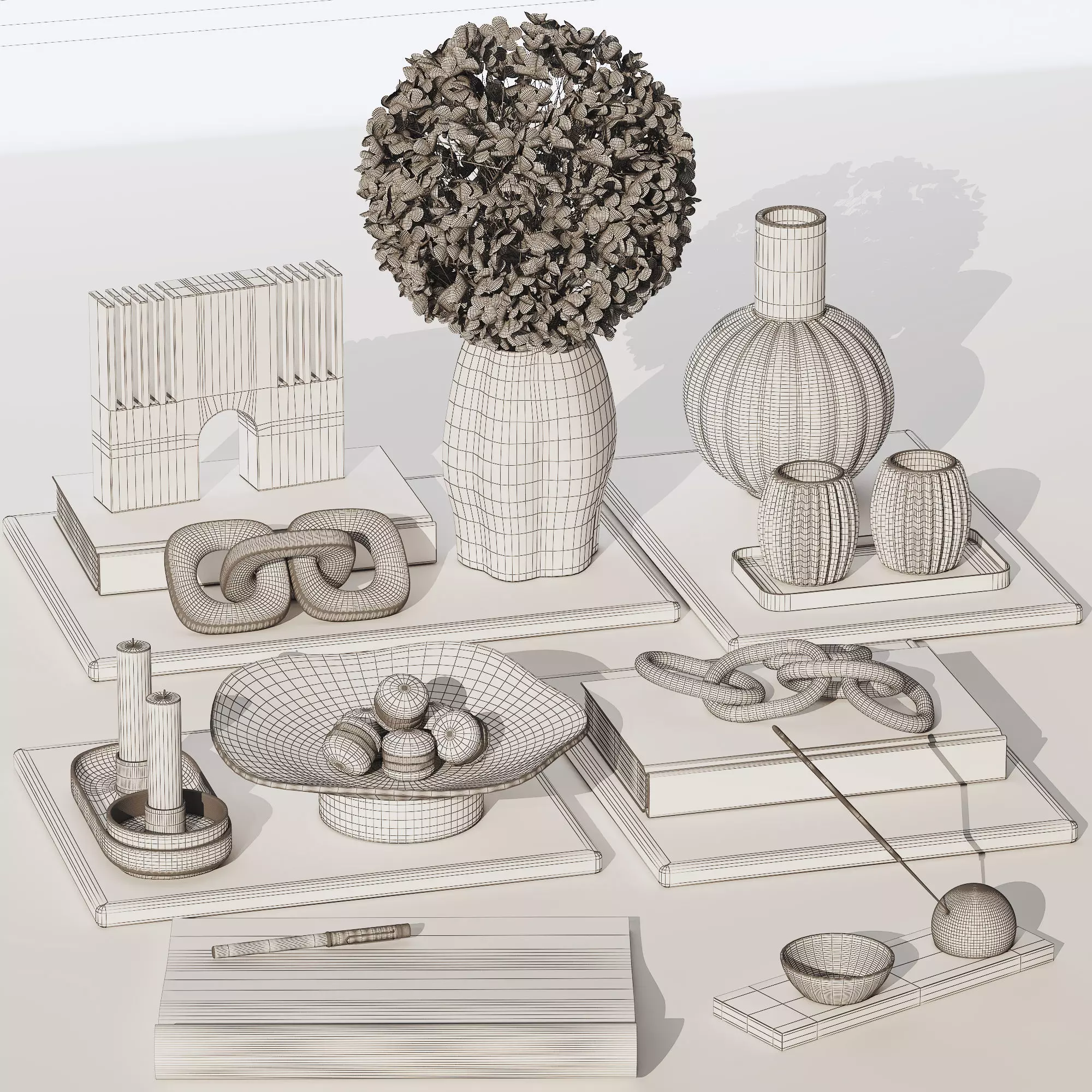 Decorative Set 039 Low-poly 3D model_4