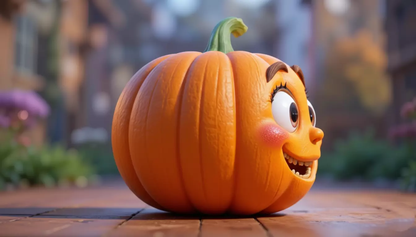 Cute Cartoon Pumpkin Kids Friendly Halloween 3D Model 3D model_6