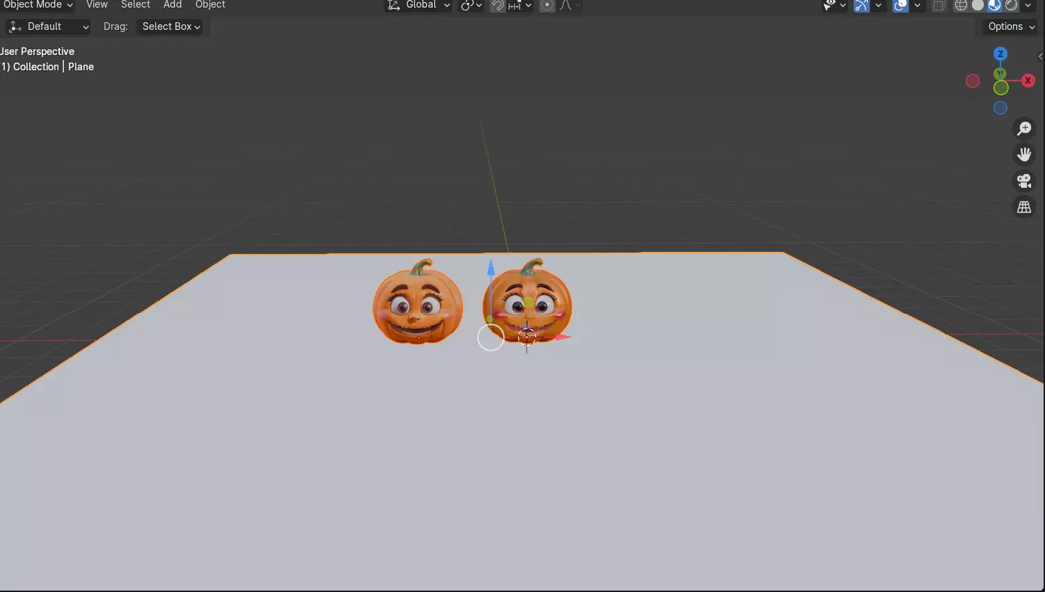 Cute Cartoon Pumpkin Kids Friendly Halloween 3D Model 3D model_10