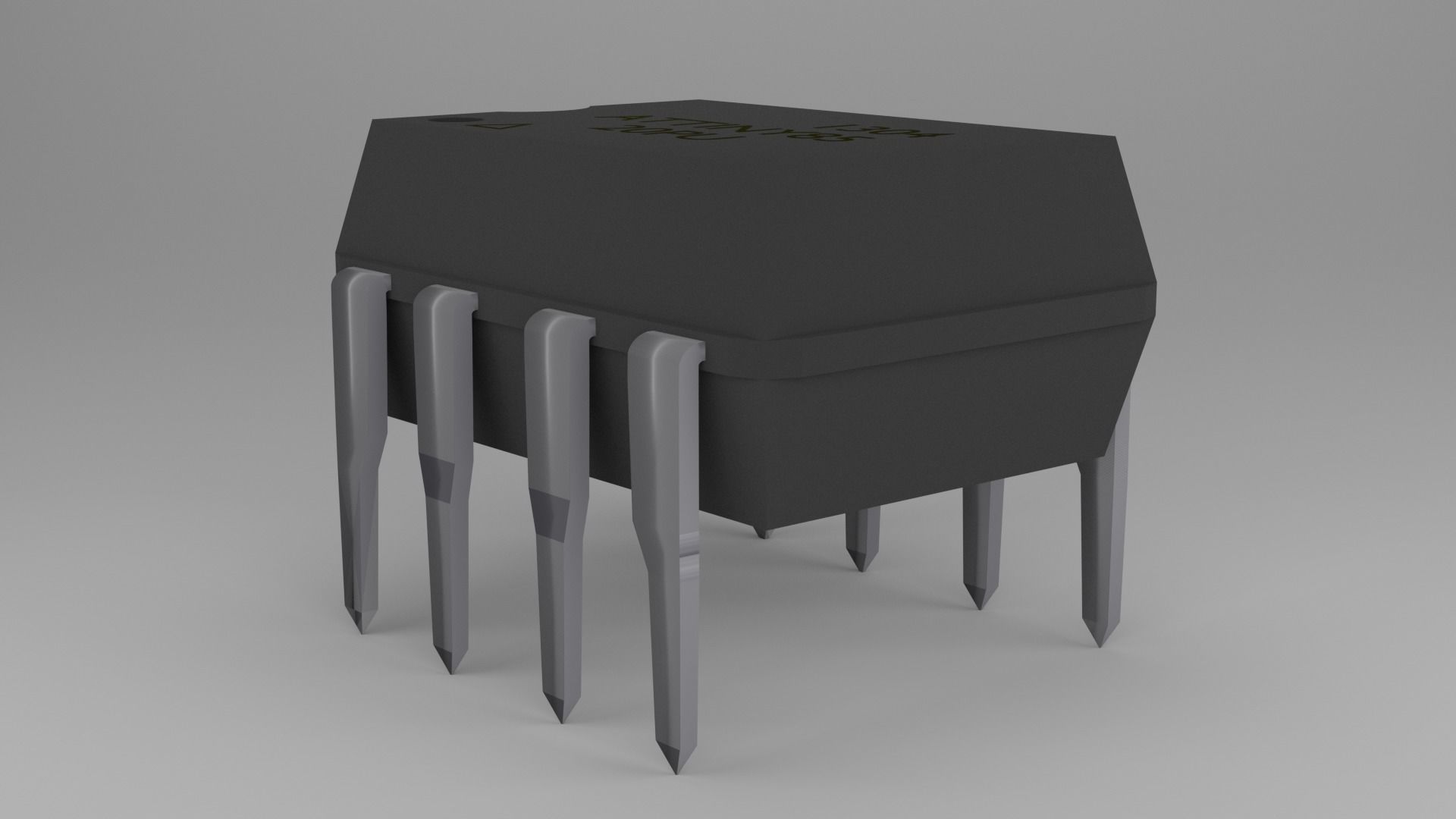 ATTiny85 Microcontroller Free low-poly 3D model_44