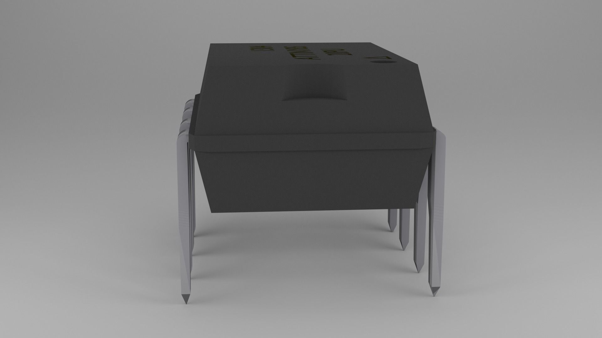 ATTiny85 Microcontroller Free low-poly 3D model_5