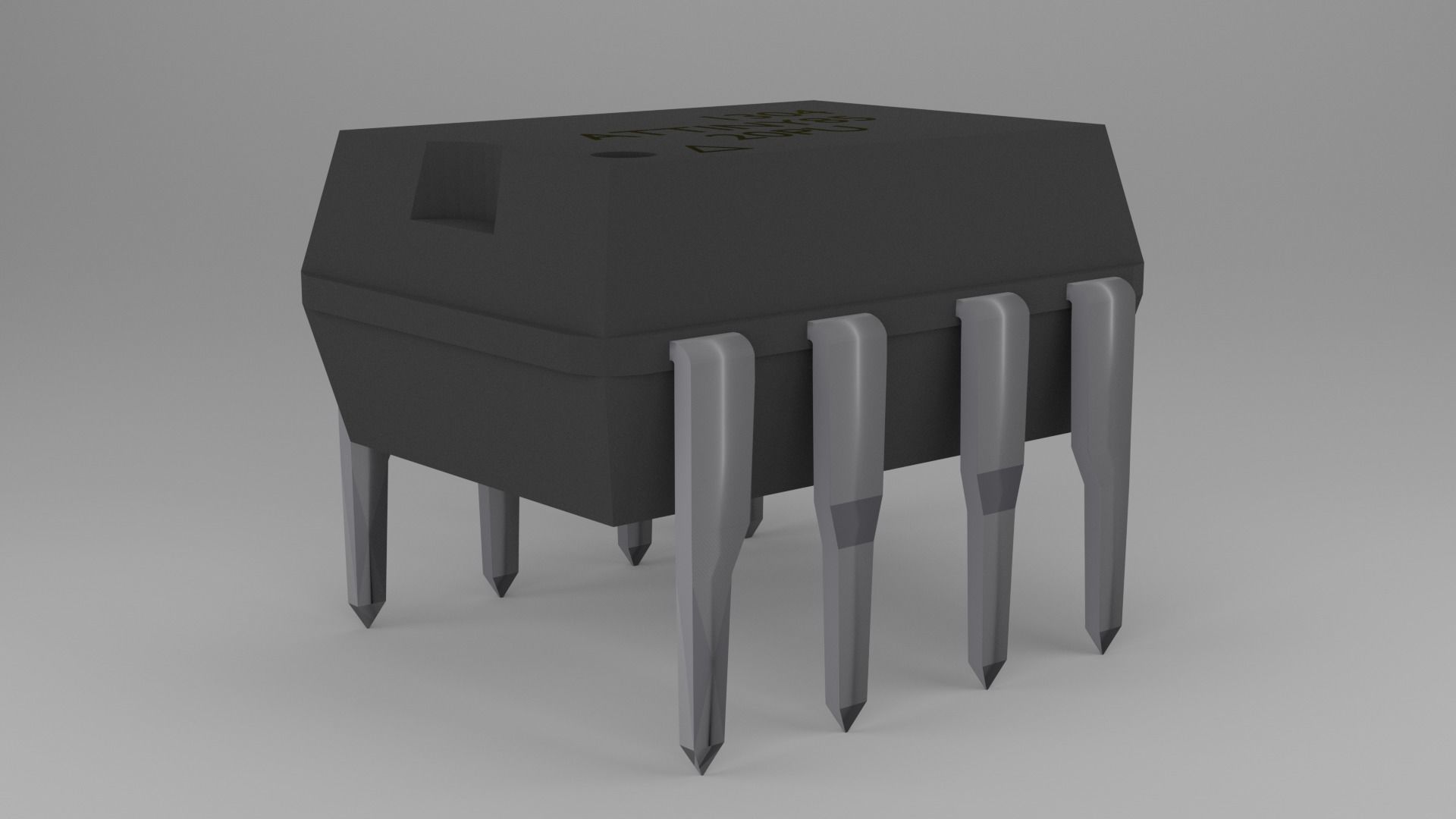 ATTiny85 Microcontroller Free low-poly 3D model_63