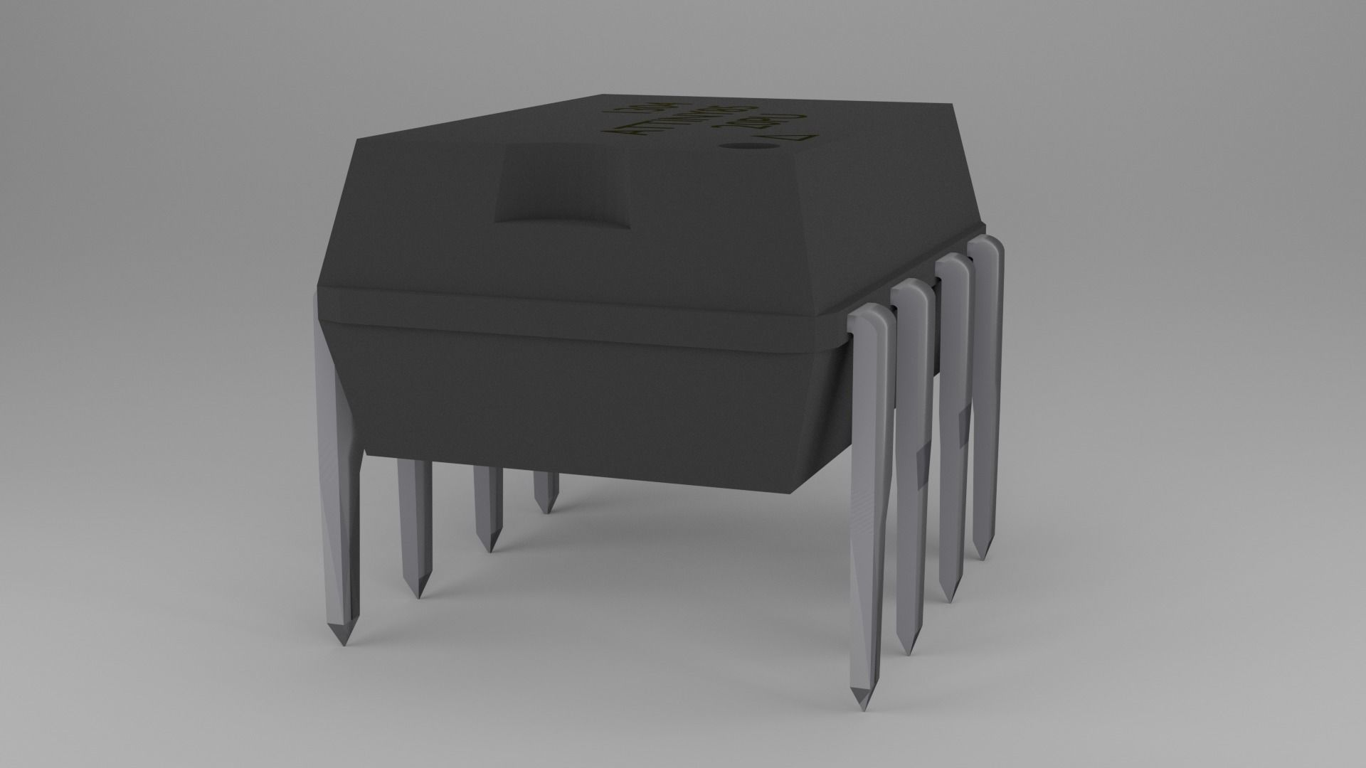 ATTiny85 Microcontroller Free low-poly 3D model_68