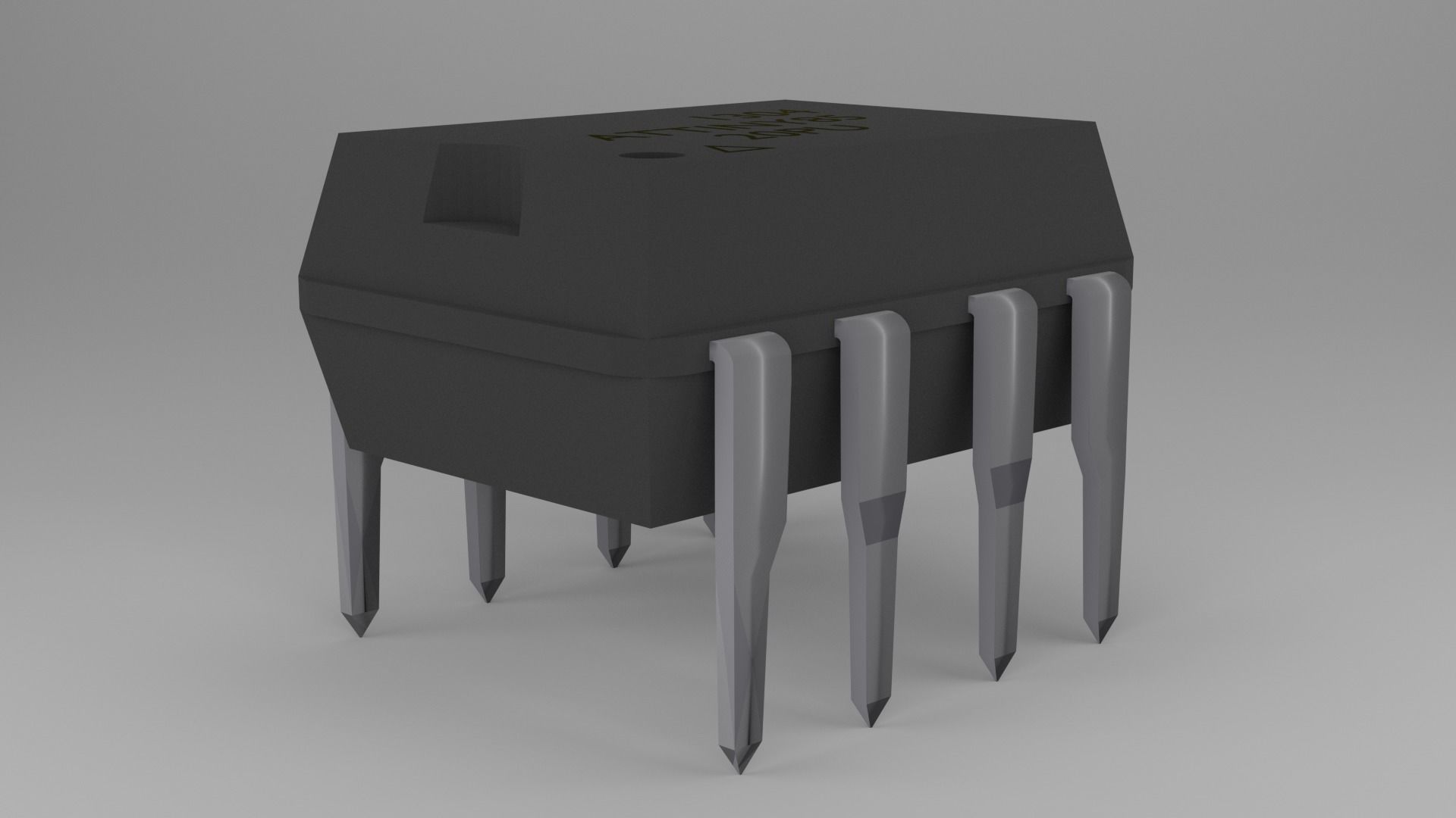 ATTiny85 Microcontroller Free low-poly 3D model_67