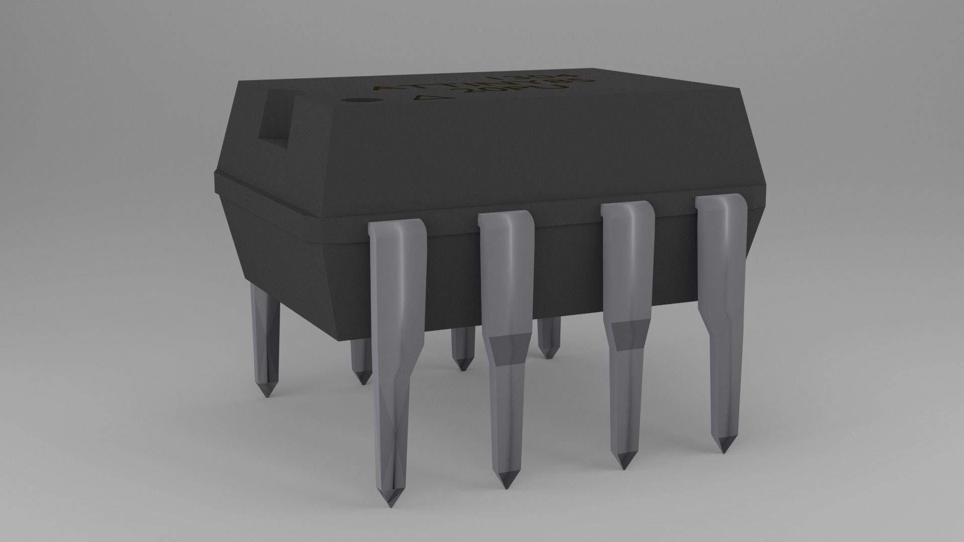 ATTiny85 Microcontroller Free low-poly 3D model_59