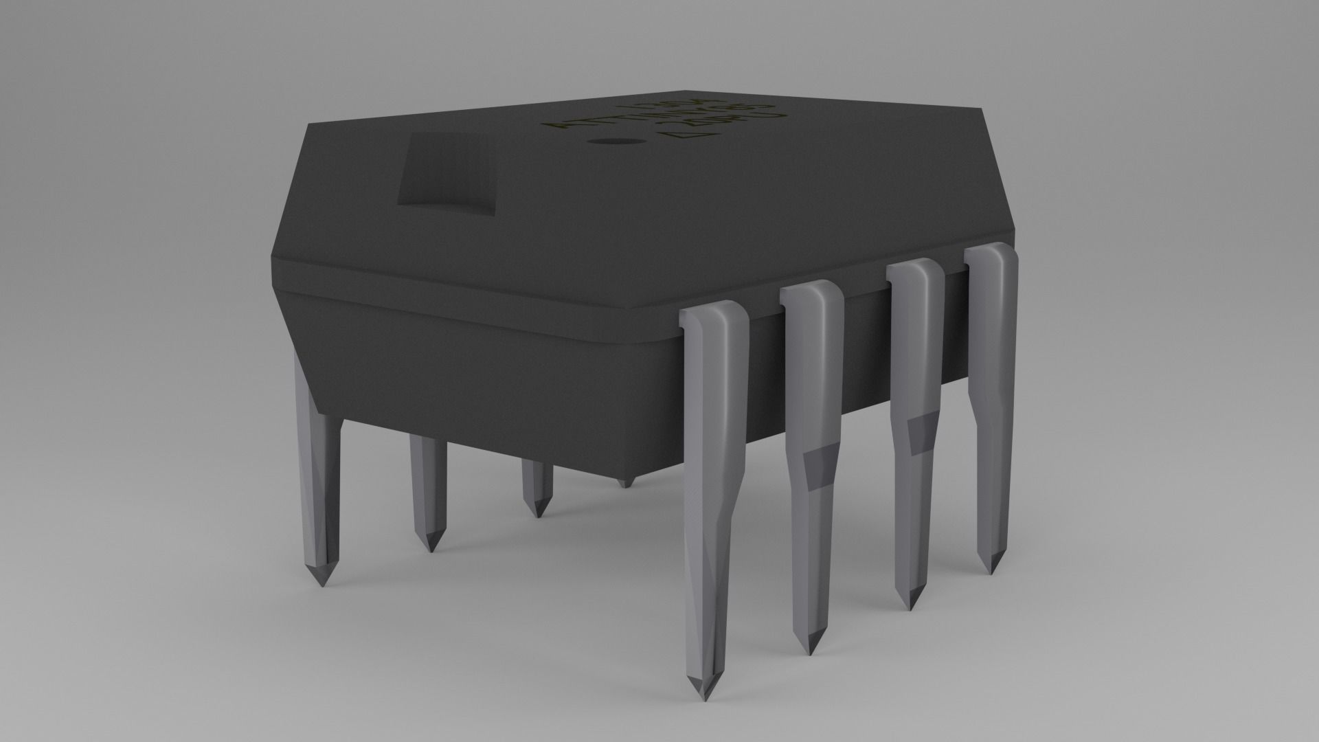 ATTiny85 Microcontroller Free low-poly 3D model_62