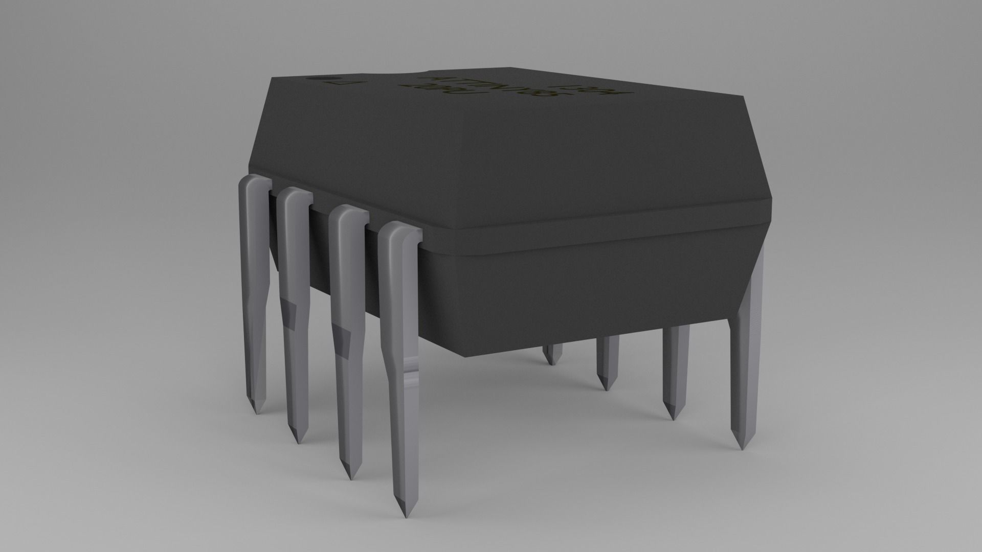 ATTiny85 Microcontroller Free low-poly 3D model_42