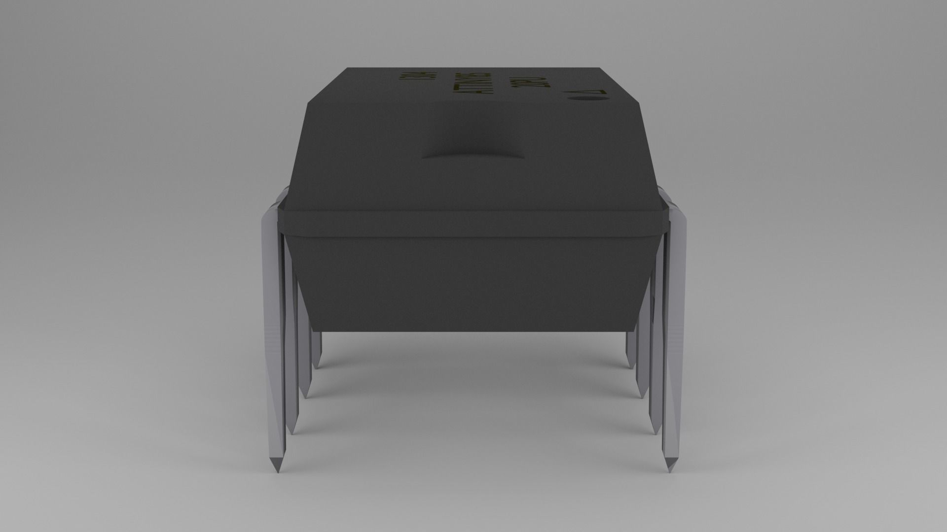 ATTiny85 Microcontroller Free low-poly 3D model_3