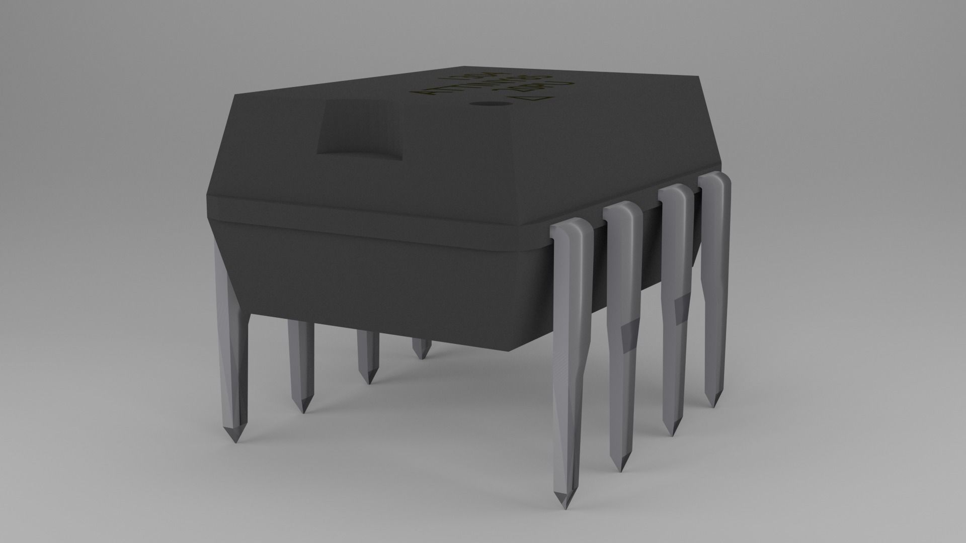 ATTiny85 Microcontroller Free low-poly 3D model_64