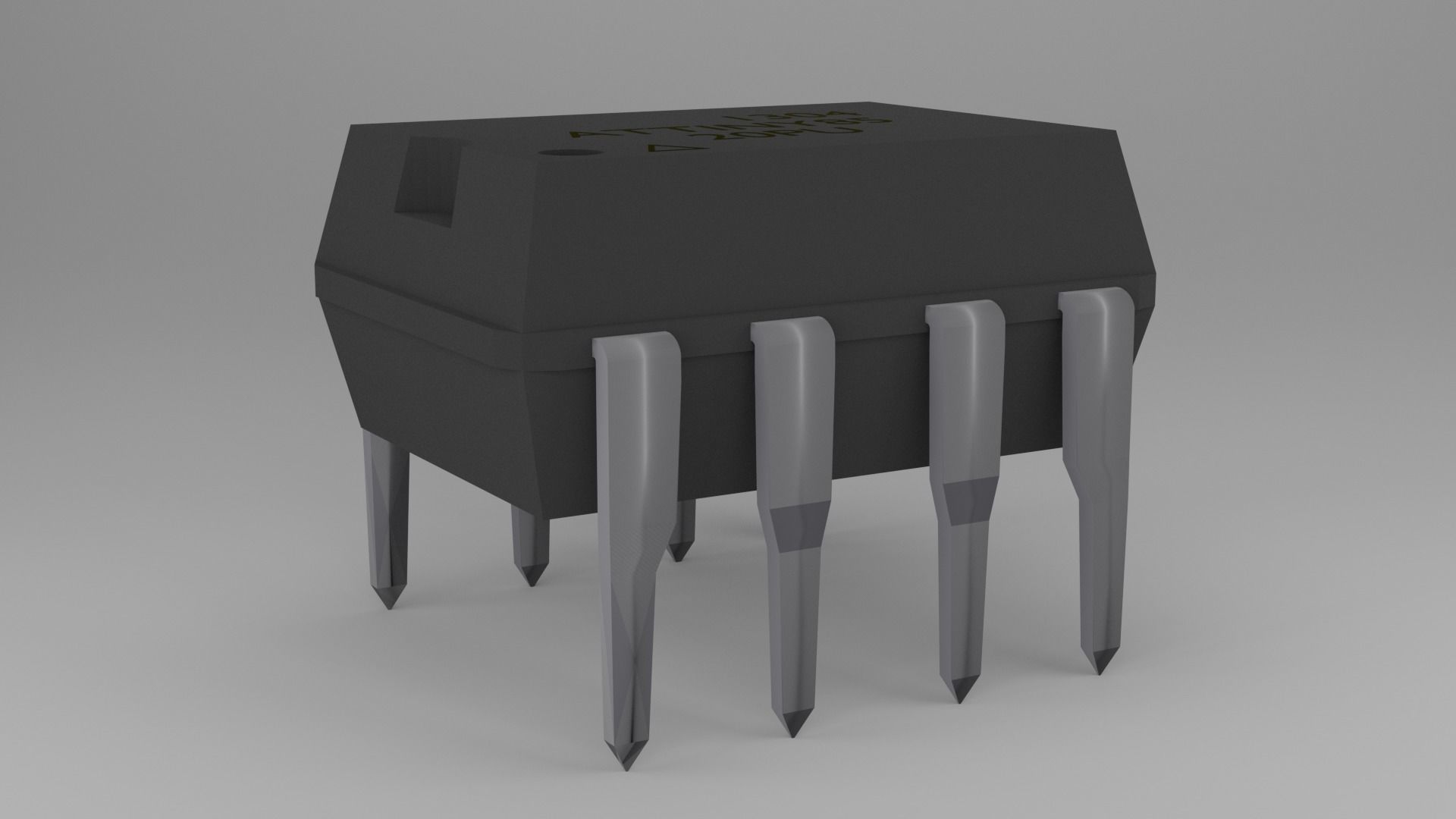 ATTiny85 Microcontroller Free low-poly 3D model_61