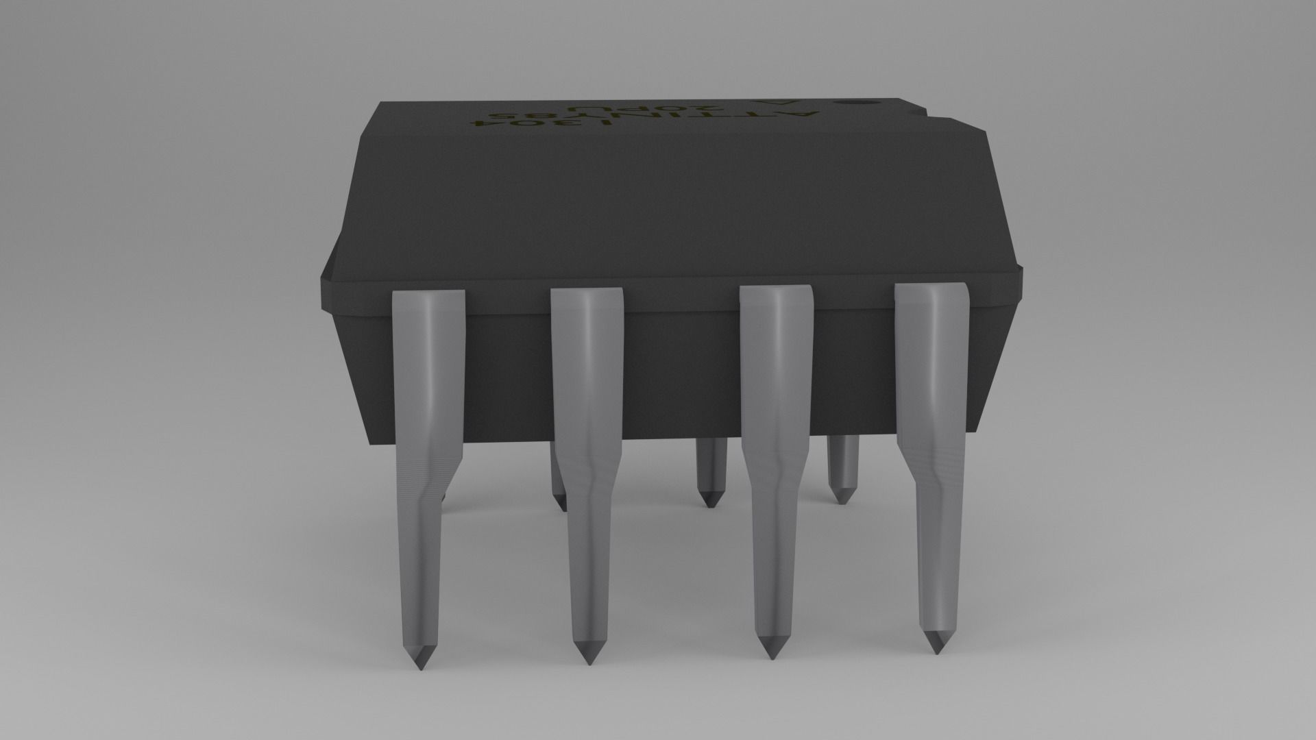 ATTiny85 Microcontroller Free low-poly 3D model_21