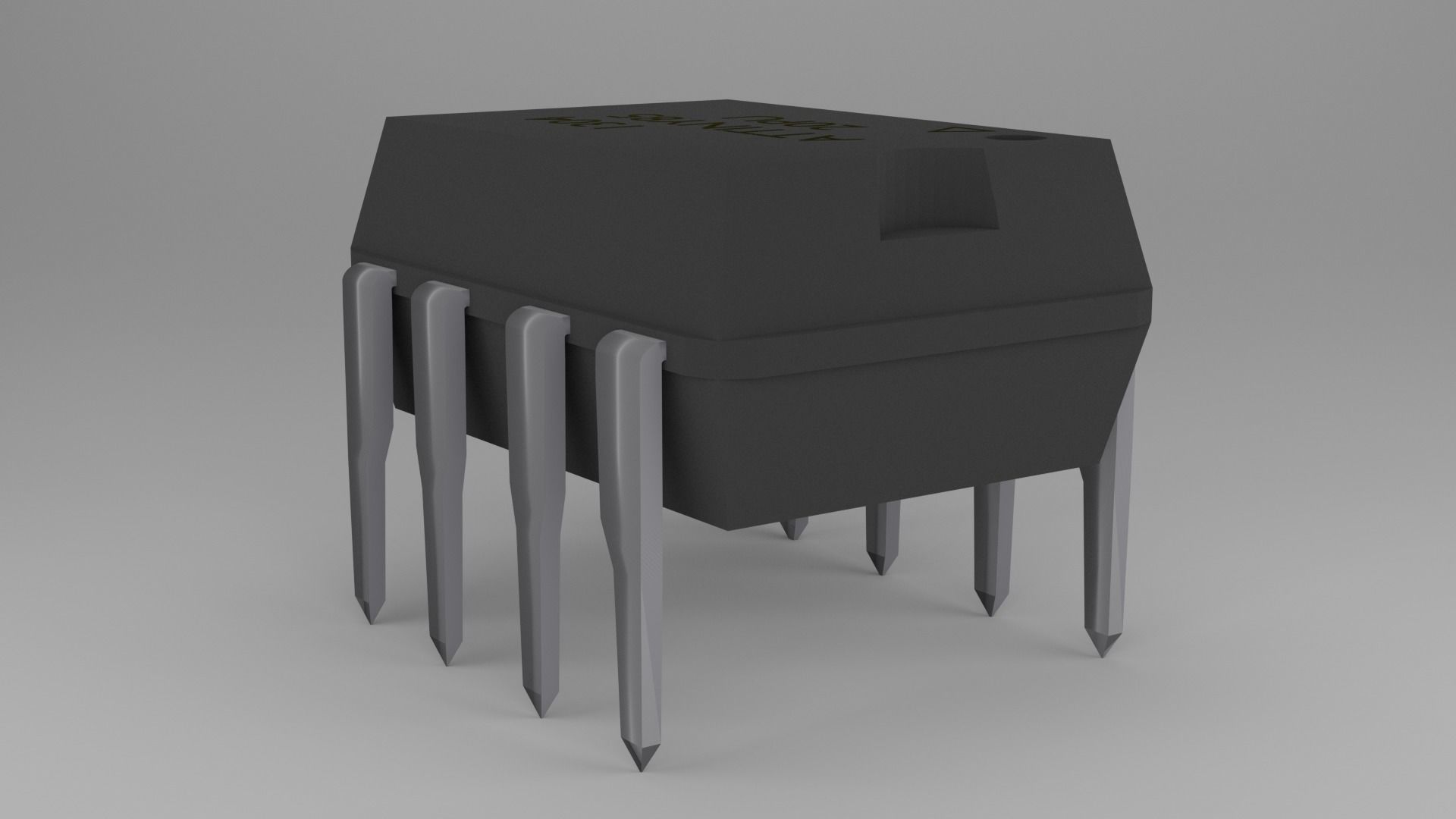ATTiny85 Microcontroller Free low-poly 3D model_78