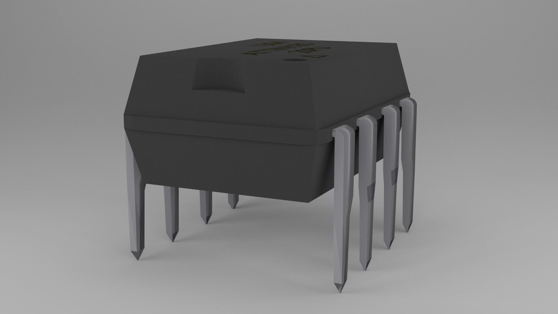 ATTiny85 Microcontroller Free low-poly 3D model_66
