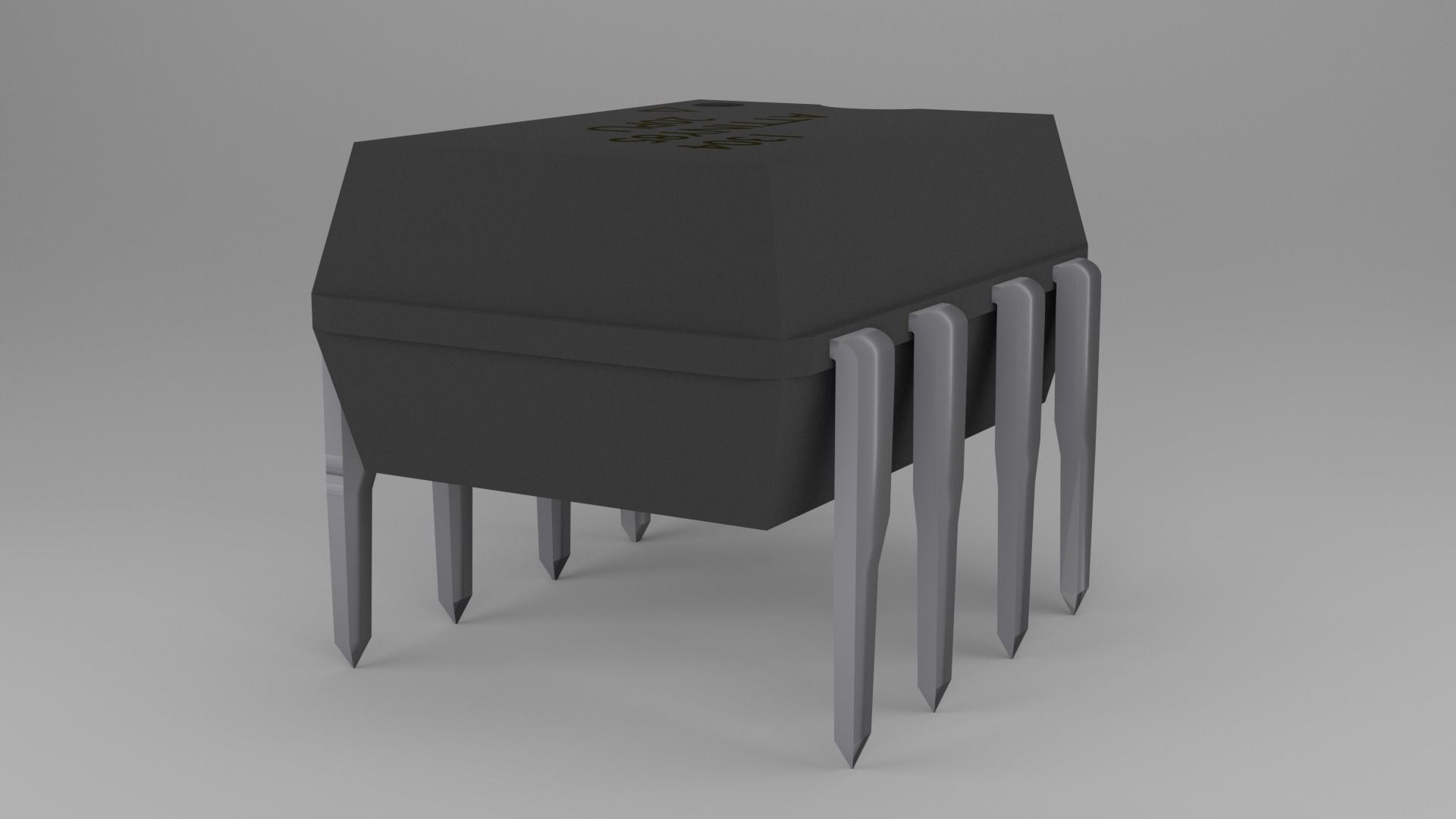 ATTiny85 Microcontroller Free low-poly 3D model_30