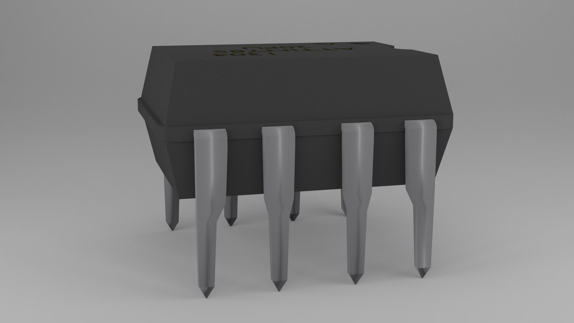 ATTiny85 Microcontroller Free low-poly 3D model_20