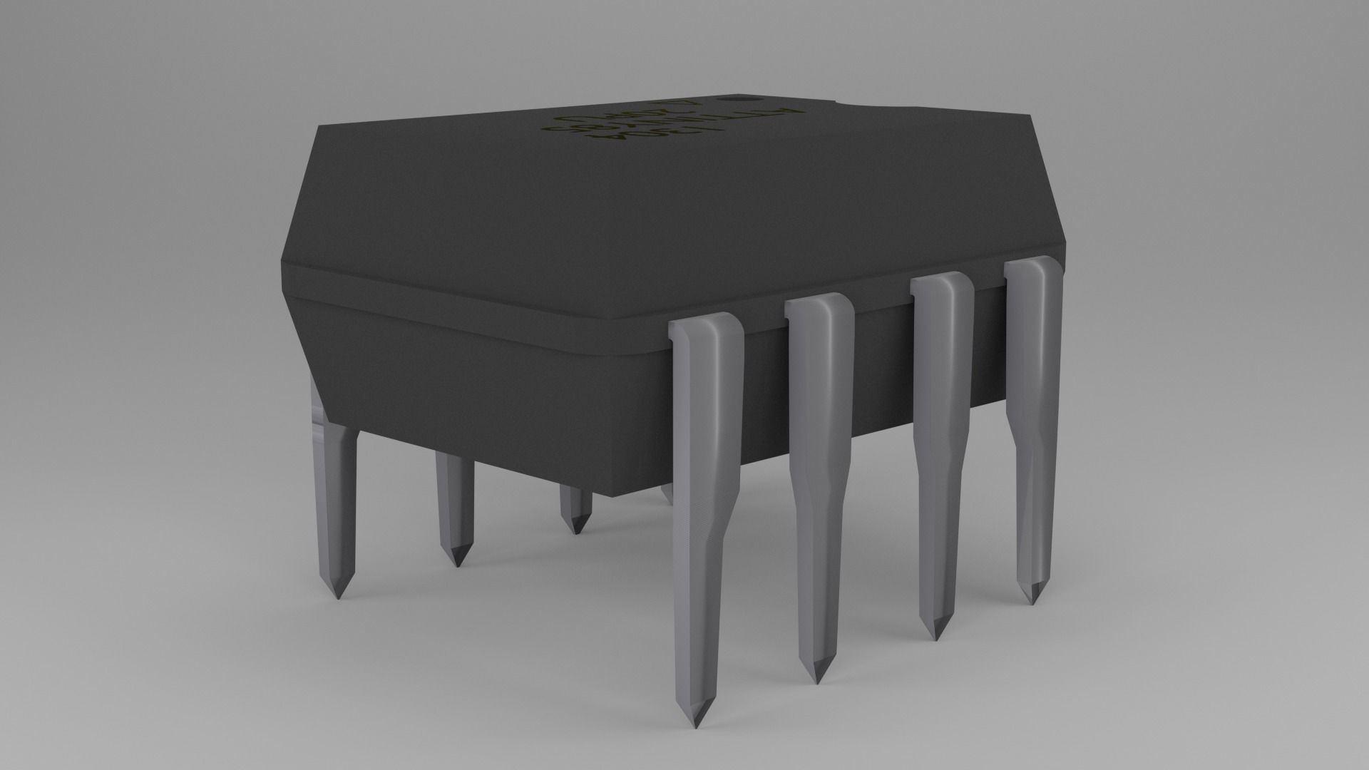 ATTiny85 Microcontroller Free low-poly 3D model_27