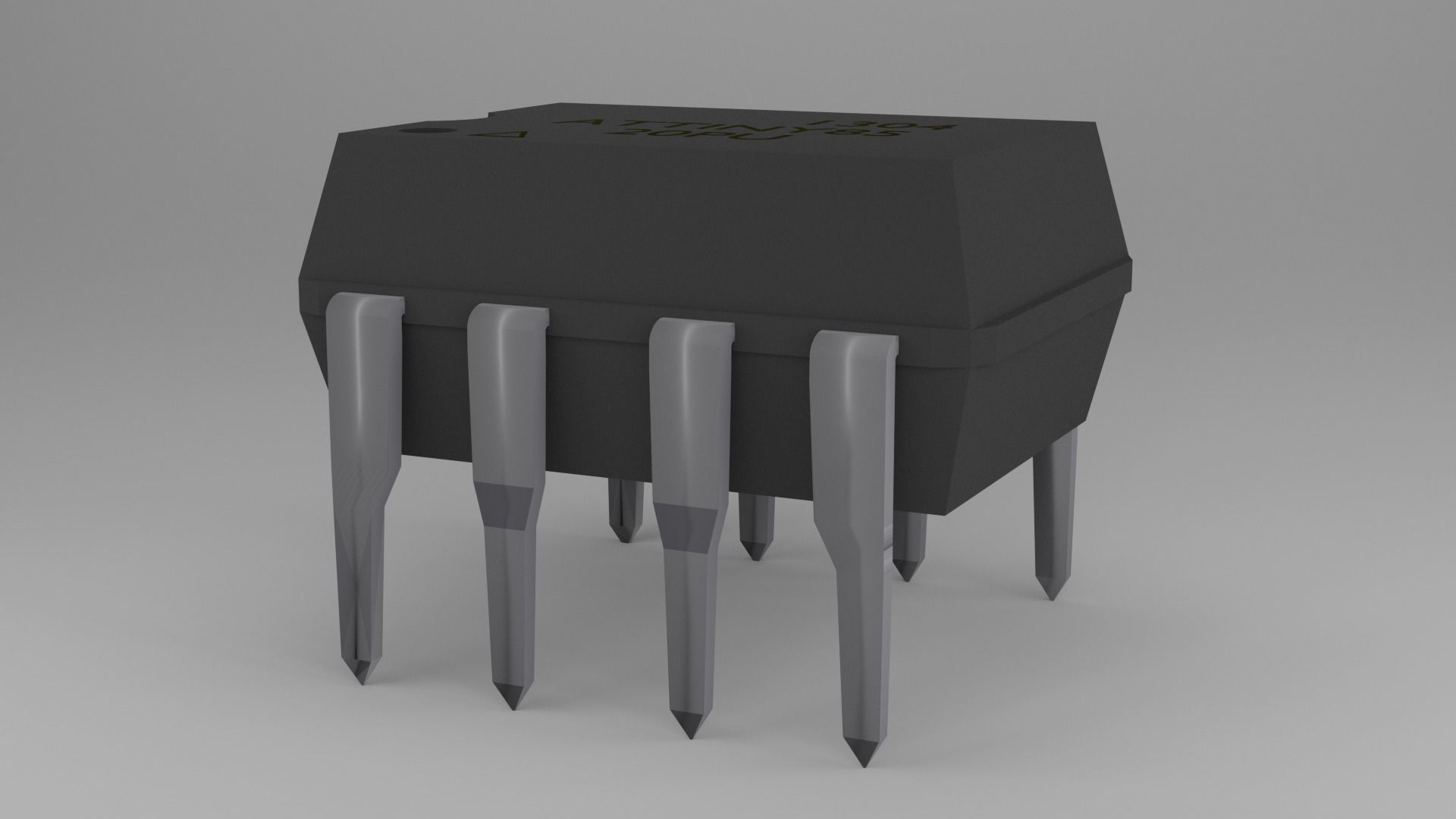 ATTiny85 Microcontroller Free low-poly 3D model_49