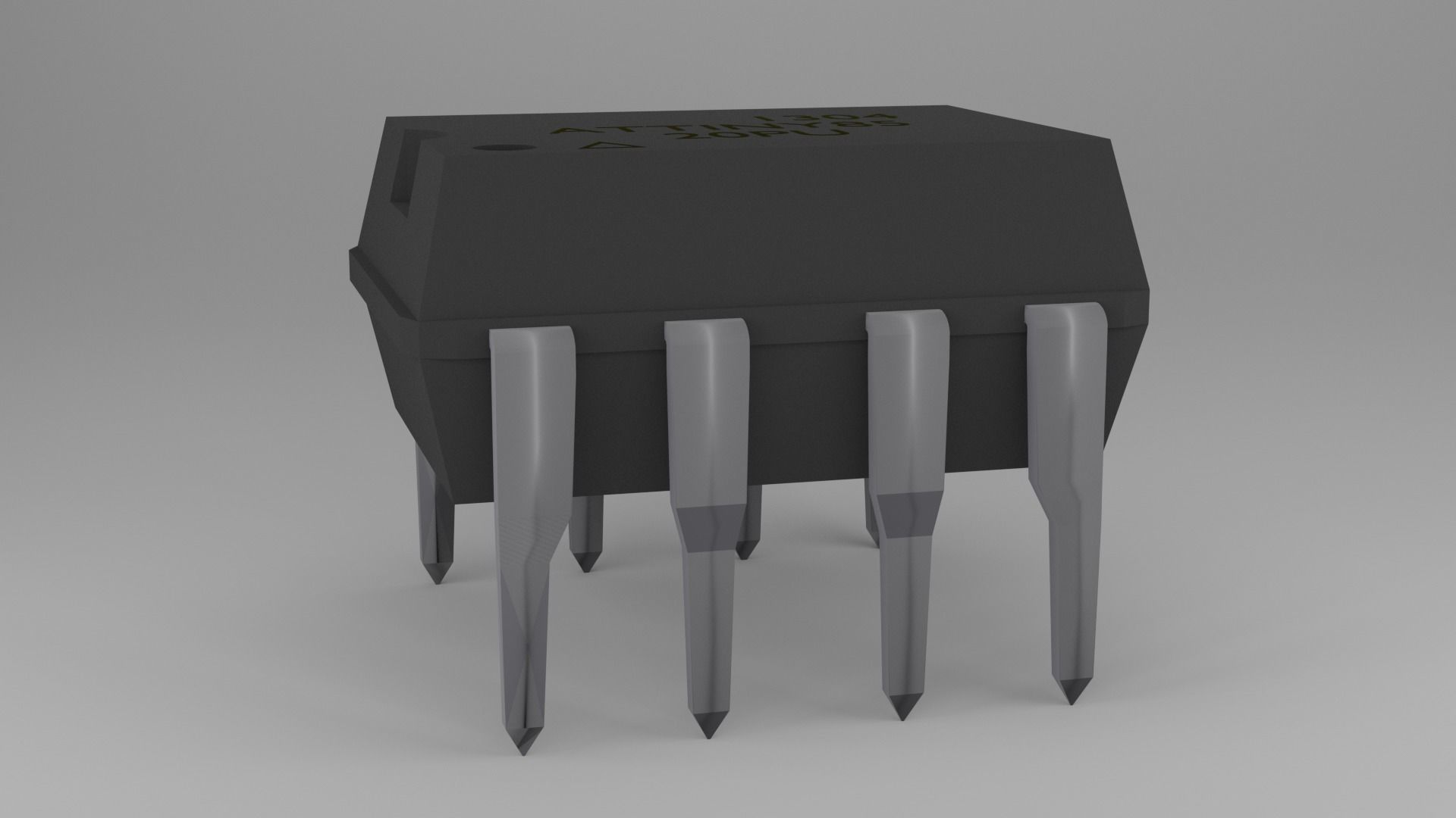 ATTiny85 Microcontroller Free low-poly 3D model_57