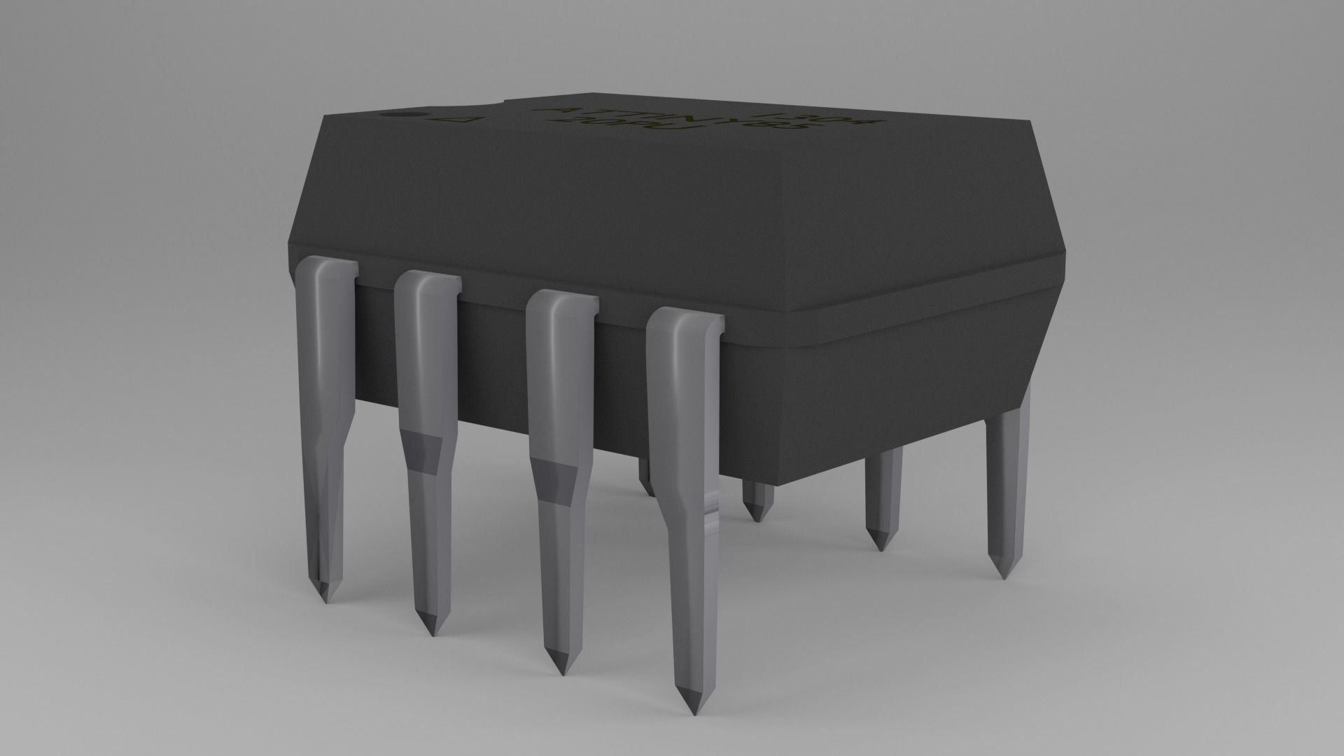 ATTiny85 Microcontroller Free low-poly 3D model_43