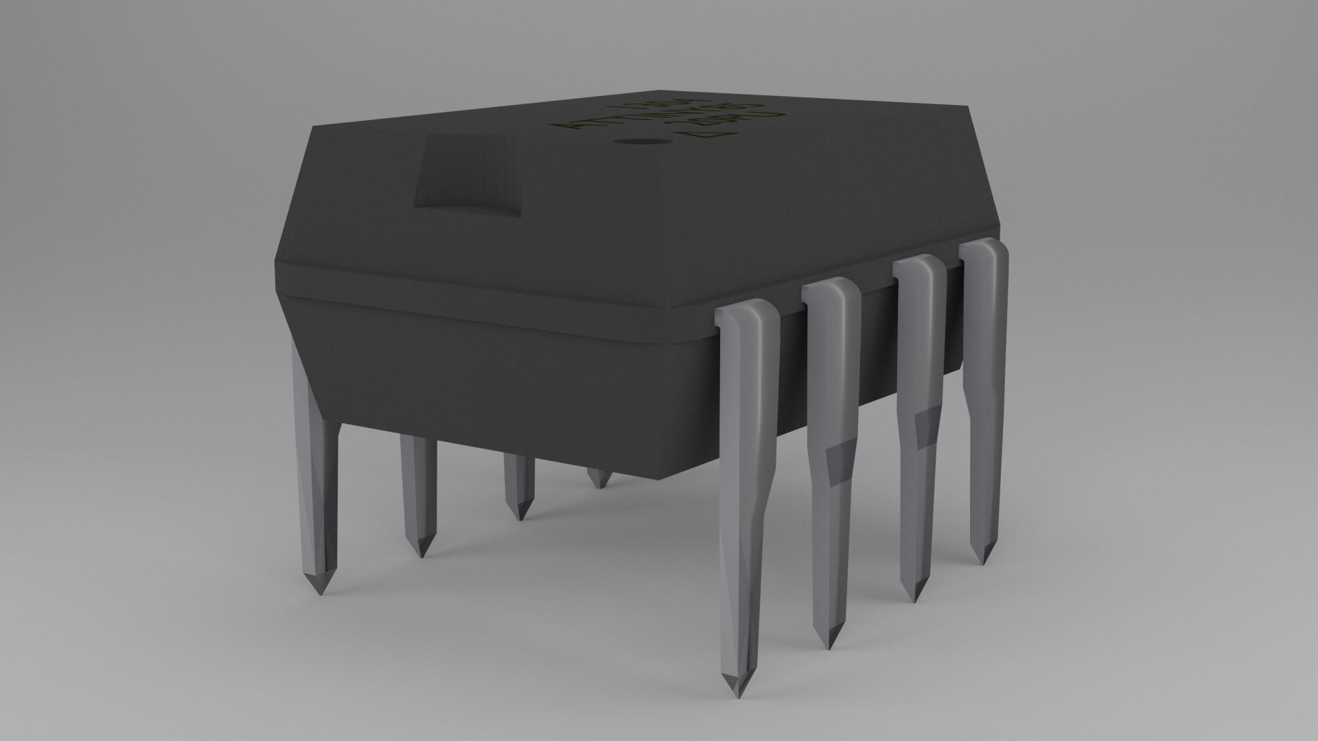 ATTiny85 Microcontroller Free low-poly 3D model_73