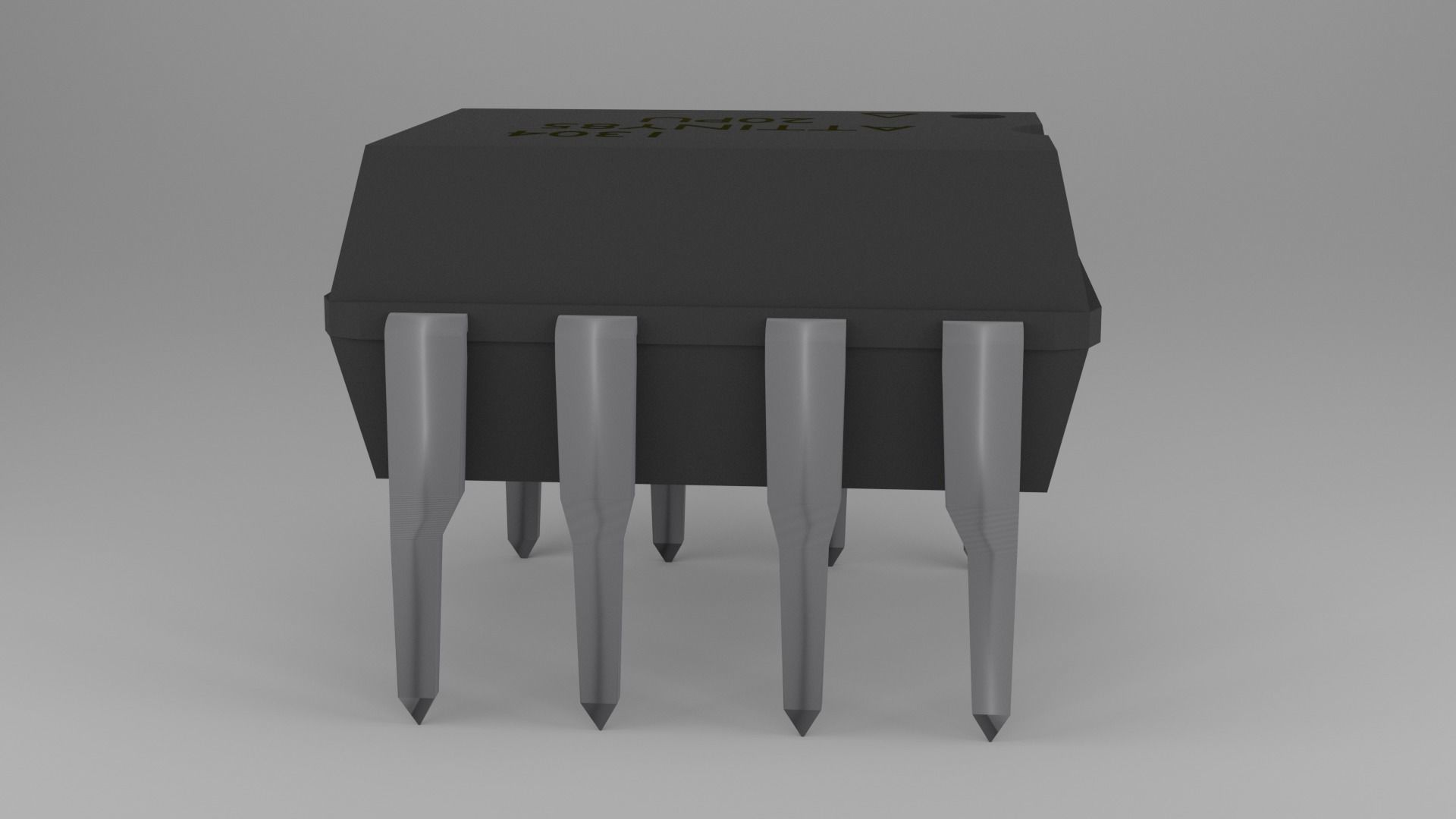 ATTiny85 Microcontroller Free low-poly 3D model_17