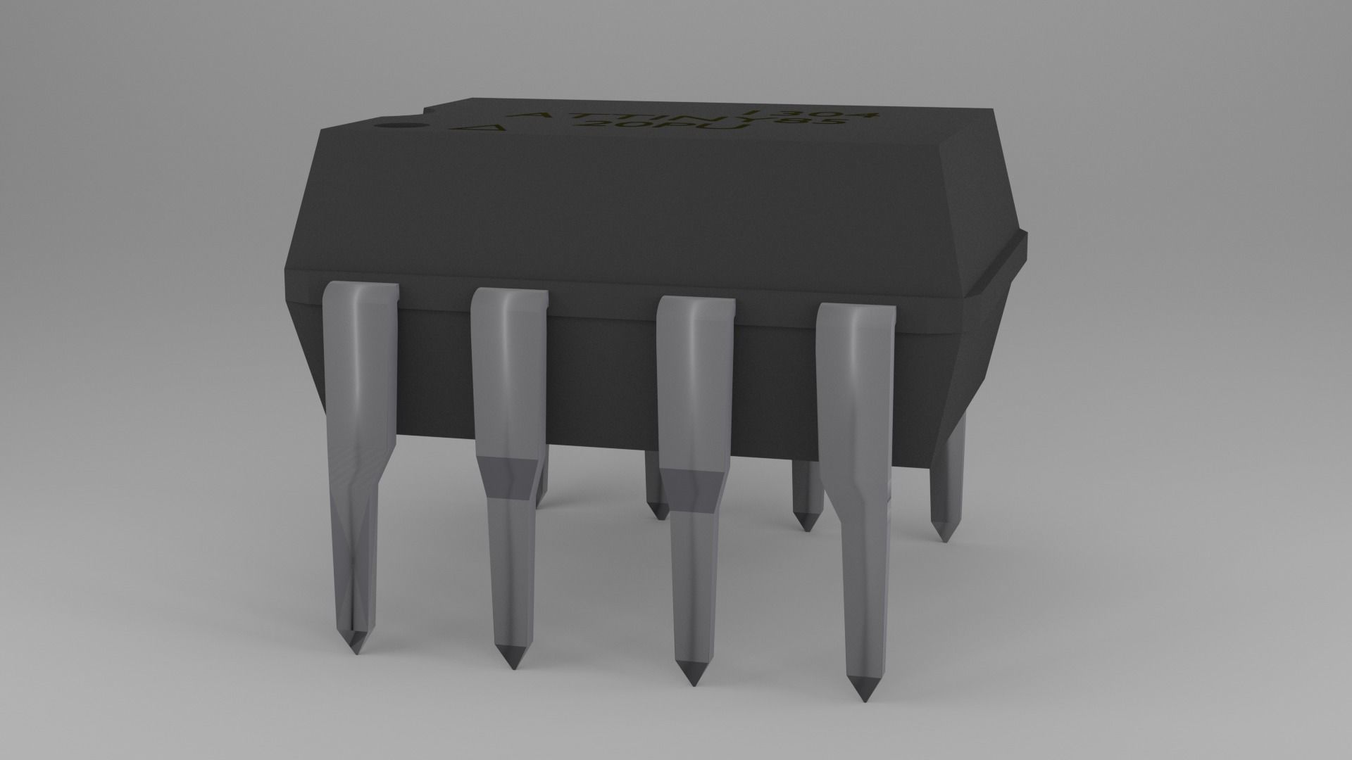 ATTiny85 Microcontroller Free low-poly 3D model_52
