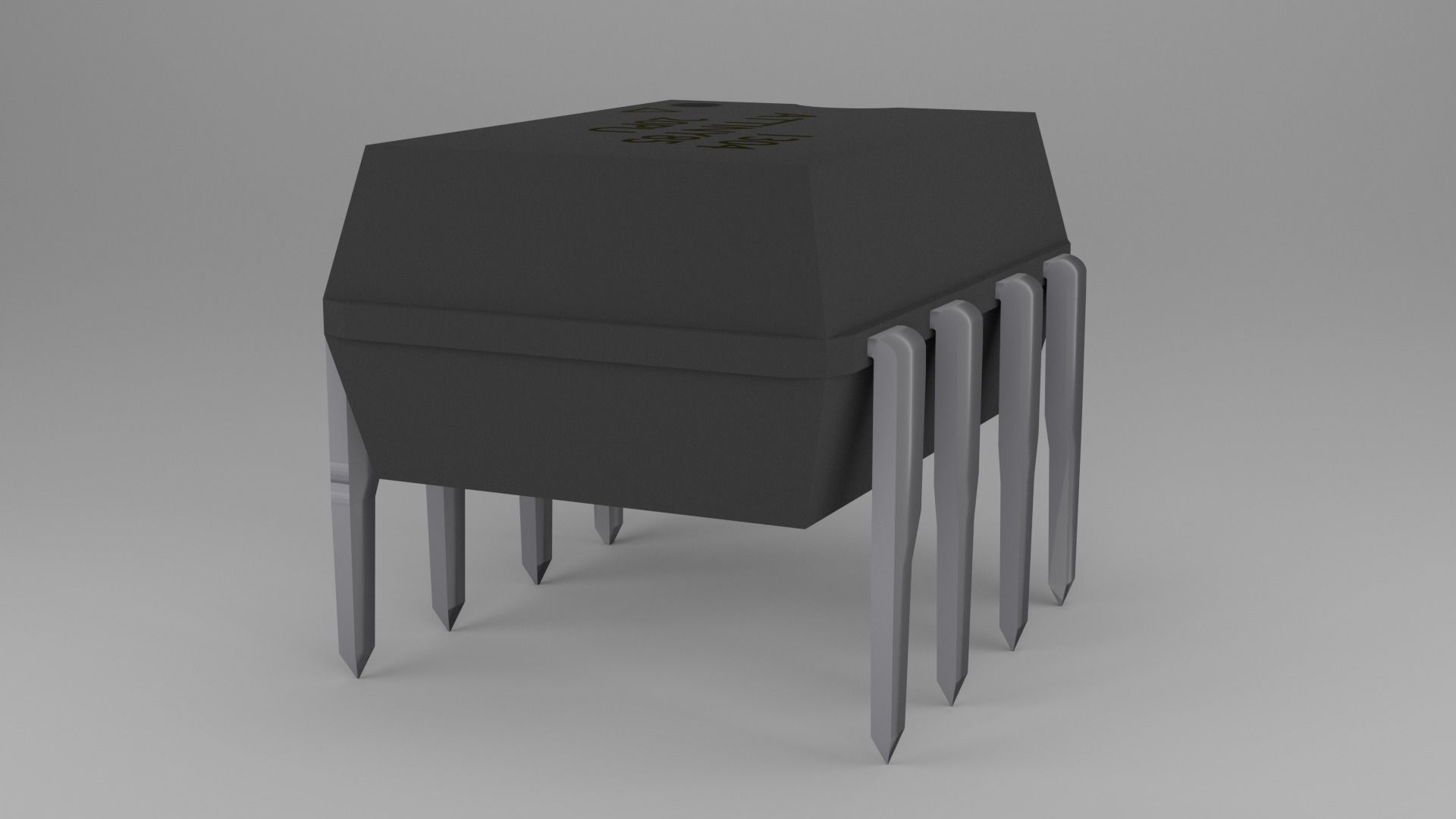 ATTiny85 Microcontroller Free low-poly 3D model_32