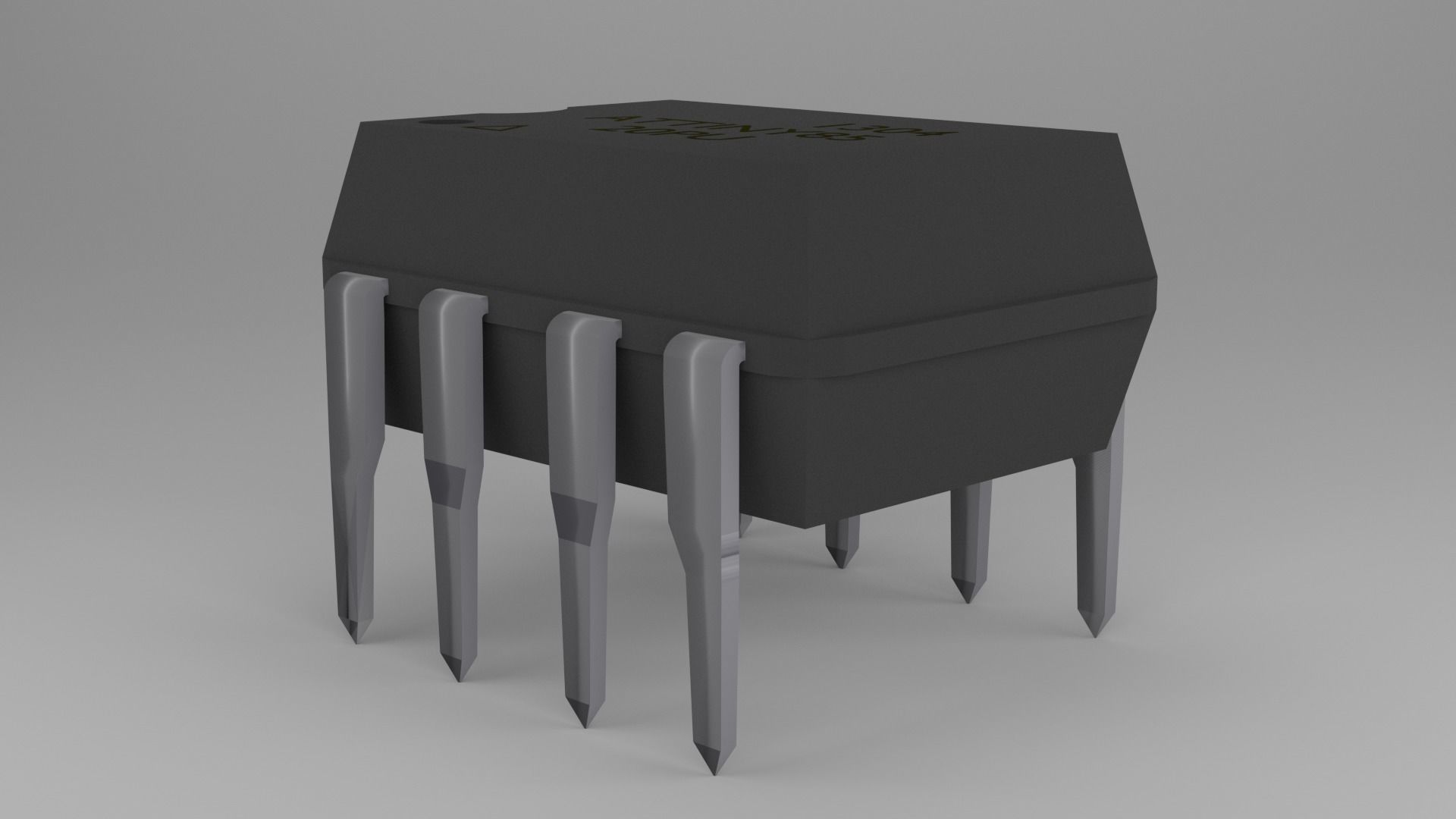 ATTiny85 Microcontroller Free low-poly 3D model_46