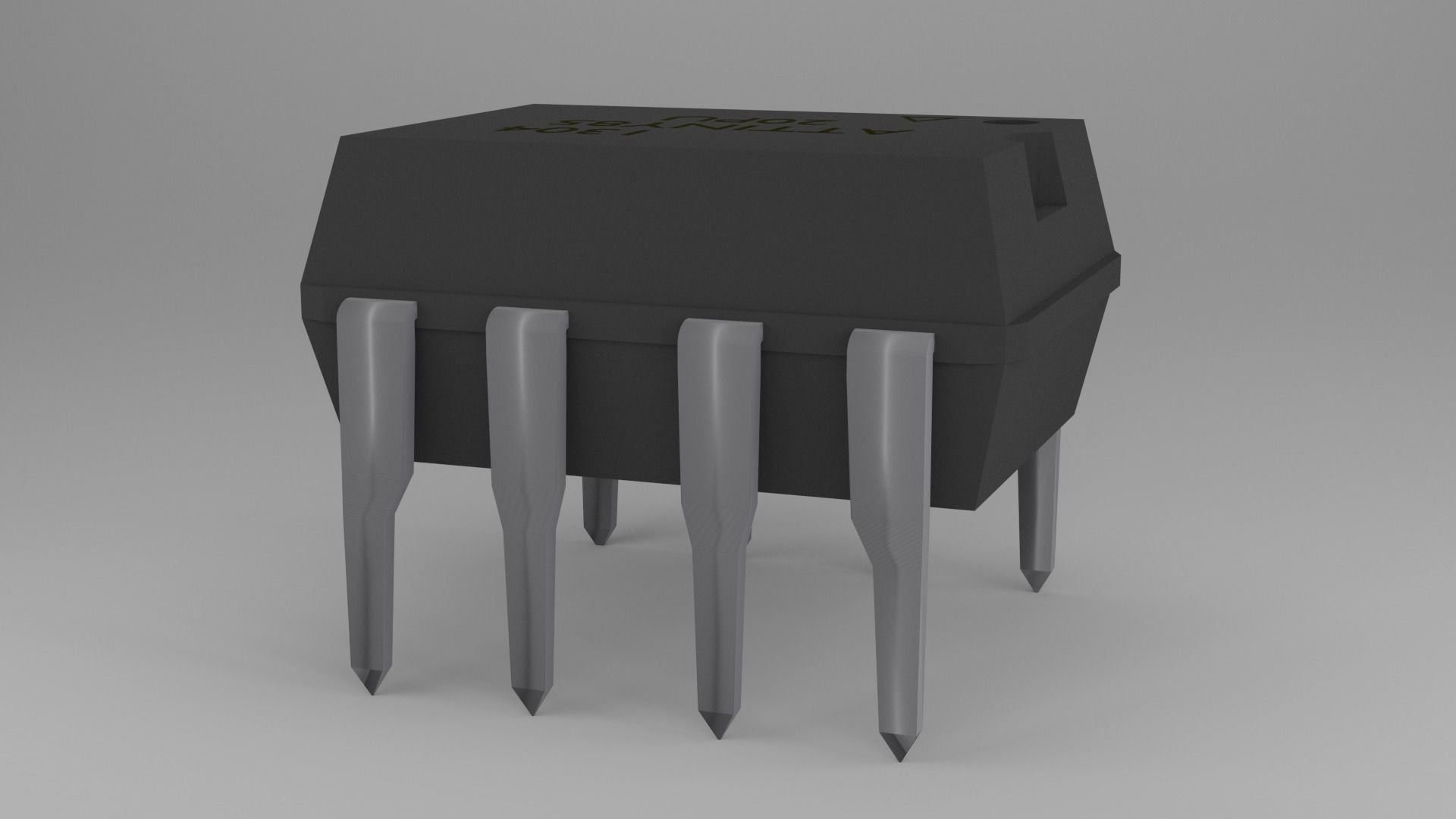 ATTiny85 Microcontroller Free low-poly 3D model_15