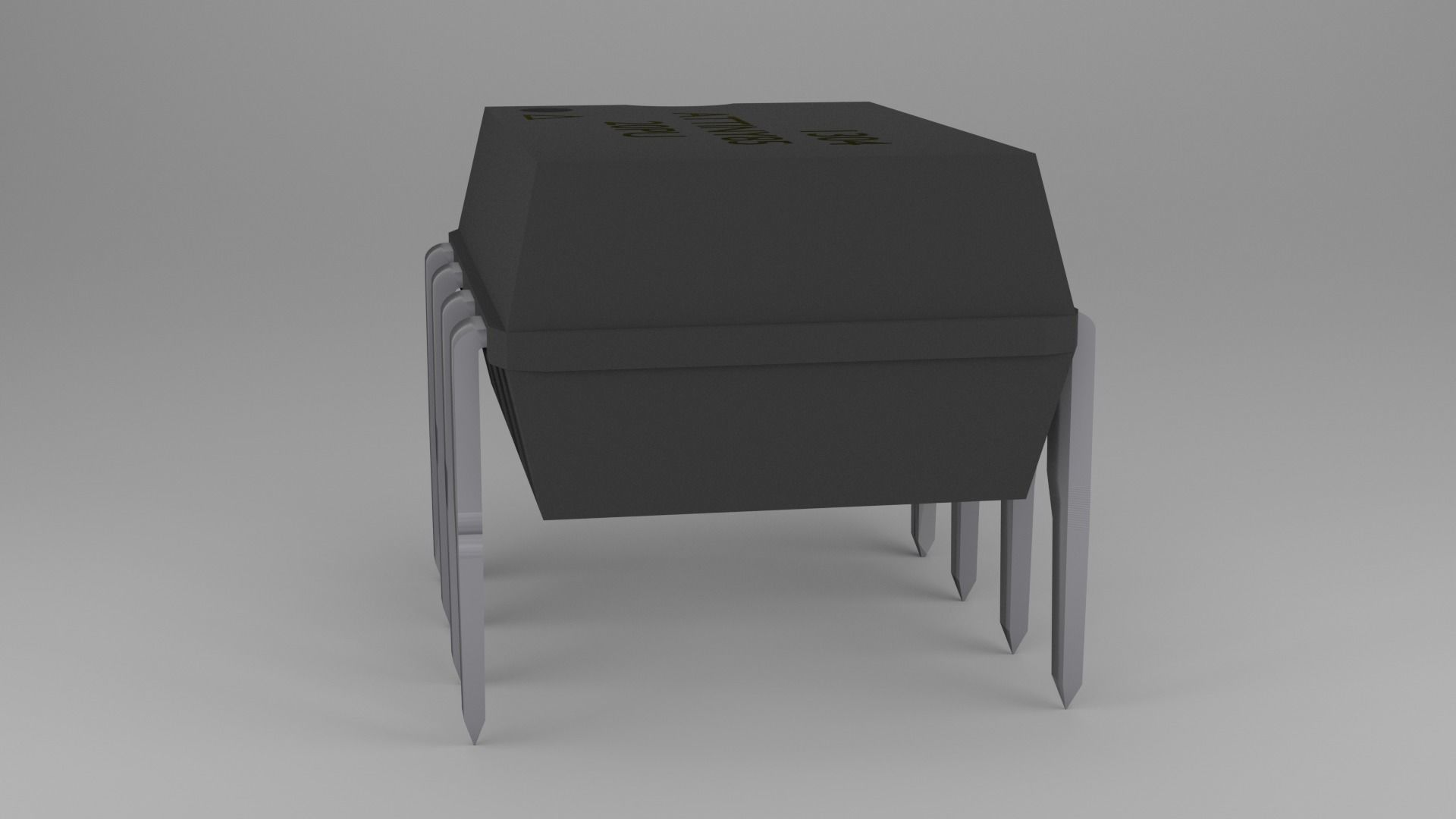 ATTiny85 Microcontroller Free low-poly 3D model_37