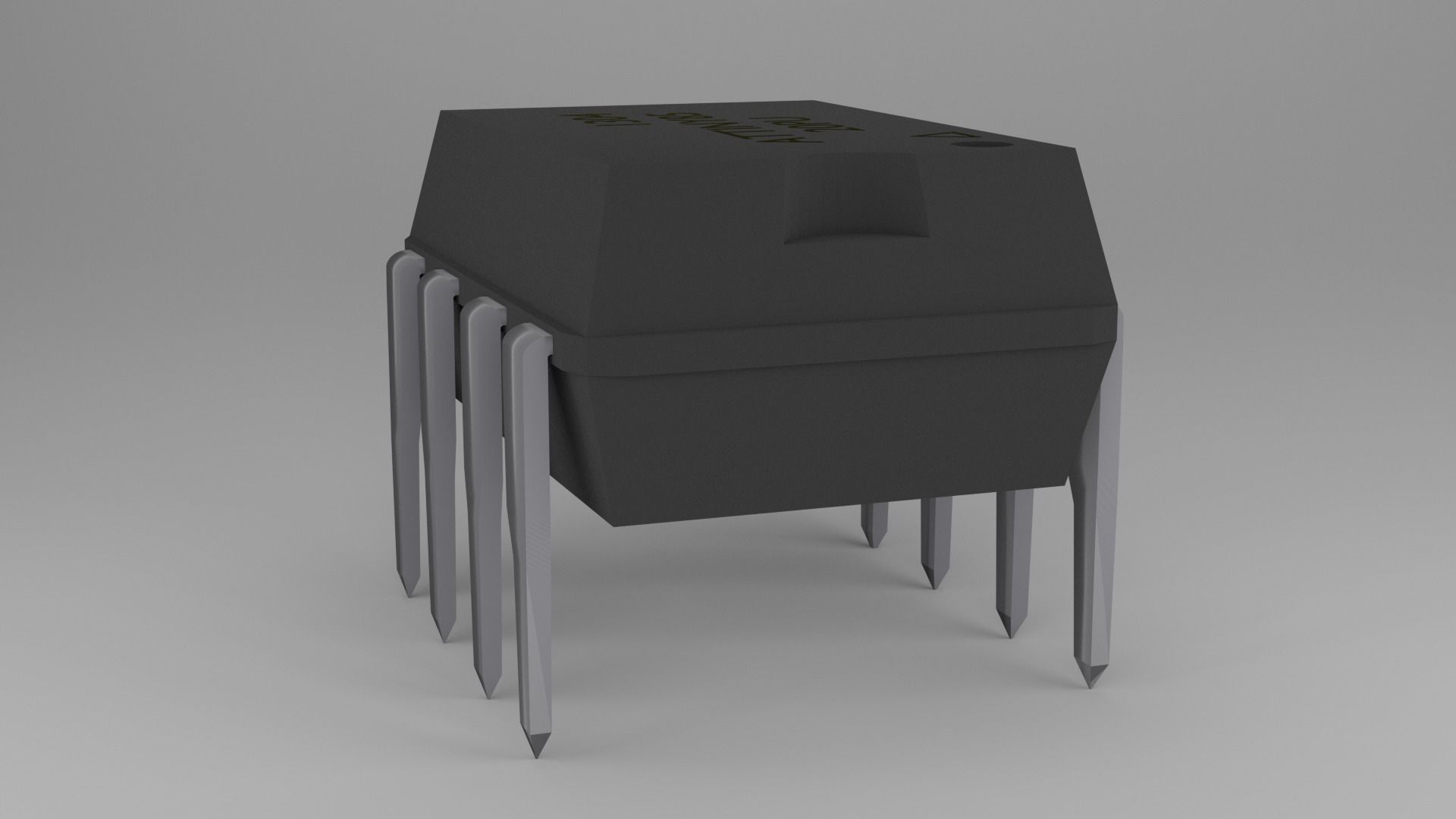 ATTiny85 Microcontroller Free low-poly 3D model_1