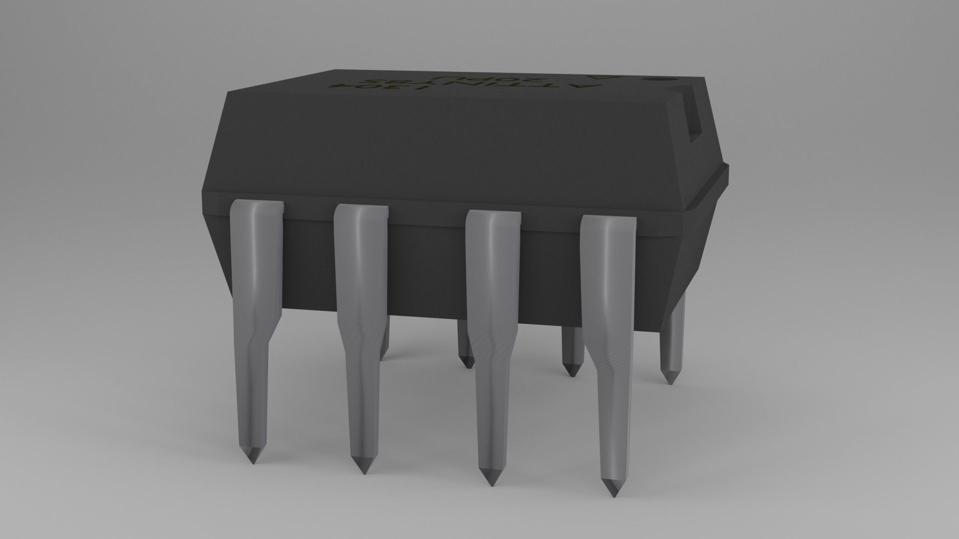 ATTiny85 Microcontroller Free low-poly 3D model_14