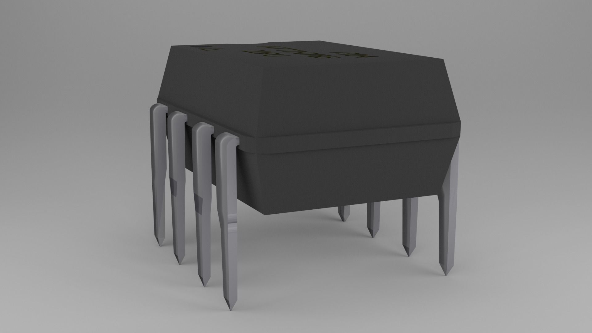 ATTiny85 Microcontroller Free low-poly 3D model_41