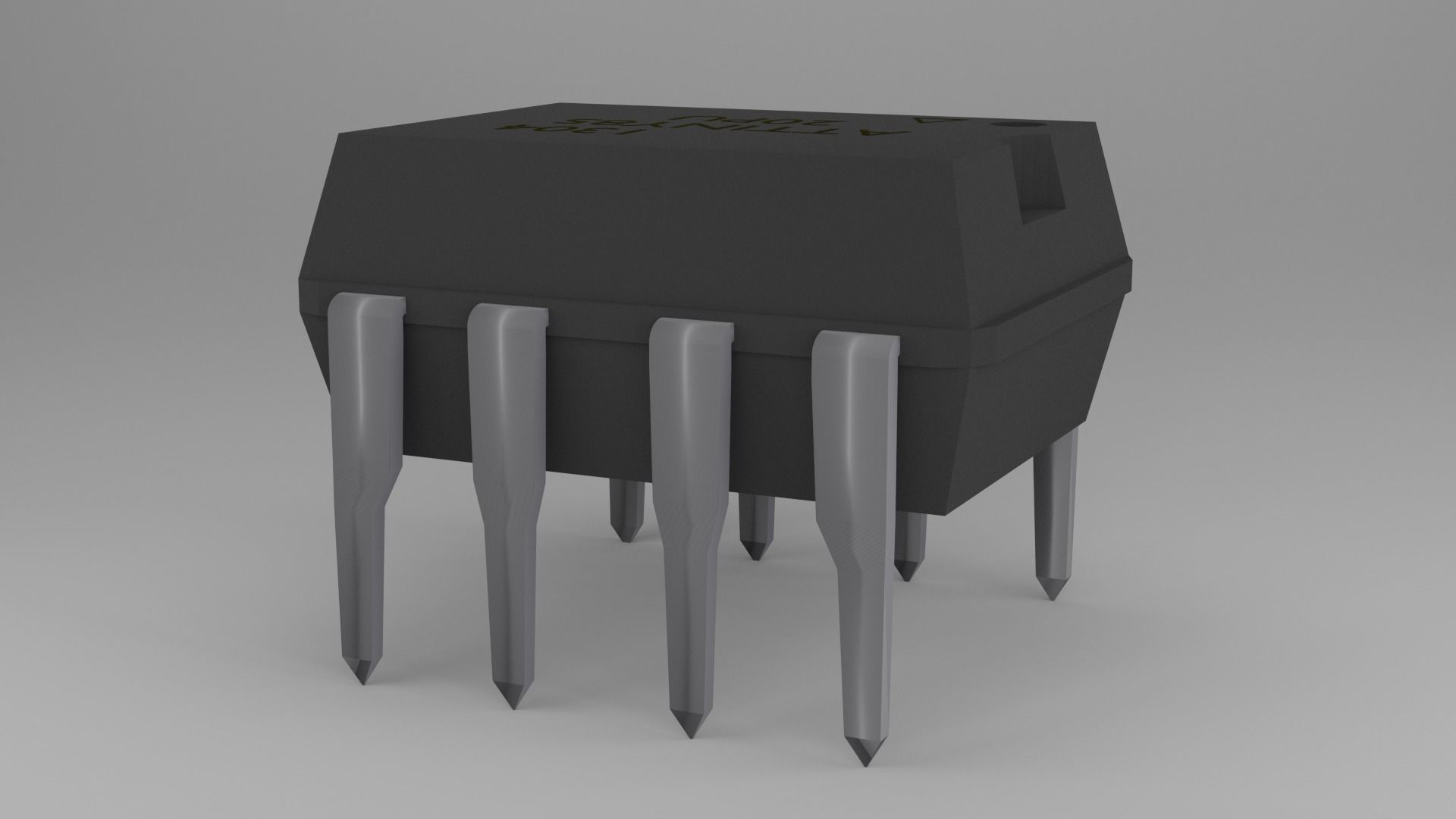 ATTiny85 Microcontroller Free low-poly 3D model_12