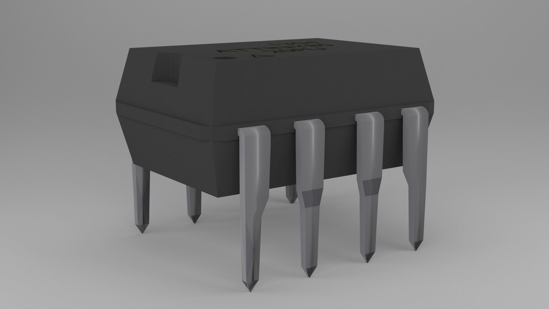 ATTiny85 Microcontroller Free low-poly 3D model_60