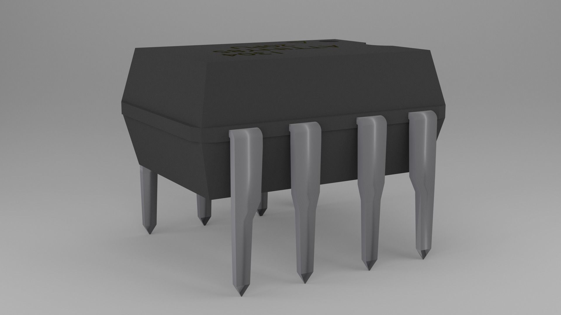 ATTiny85 Microcontroller Free low-poly 3D model_24