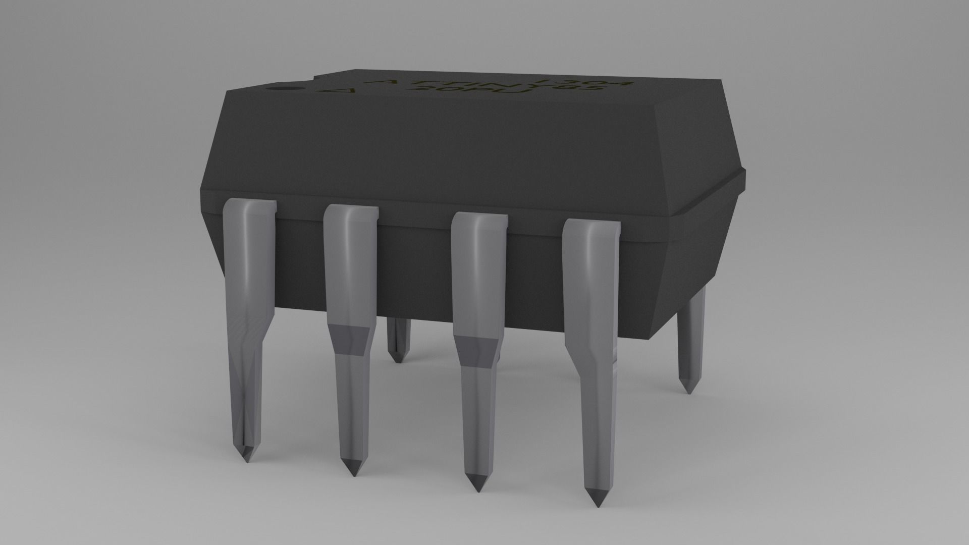 ATTiny85 Microcontroller Free low-poly 3D model_50