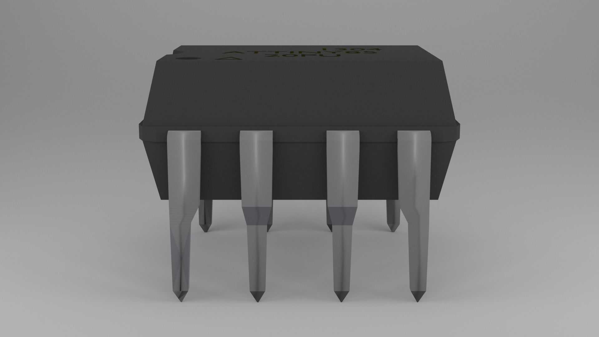 ATTiny85 Microcontroller Free low-poly 3D model_76
