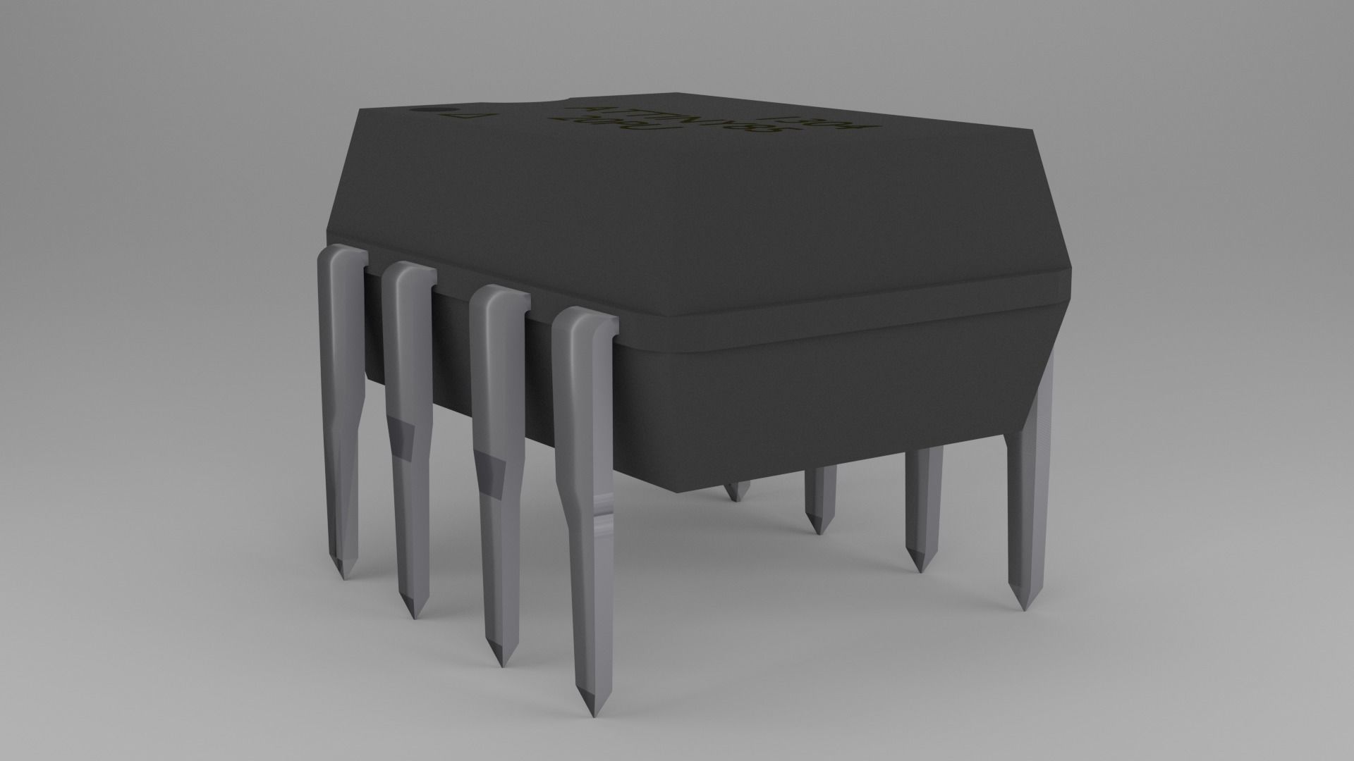 ATTiny85 Microcontroller Free low-poly 3D model_45