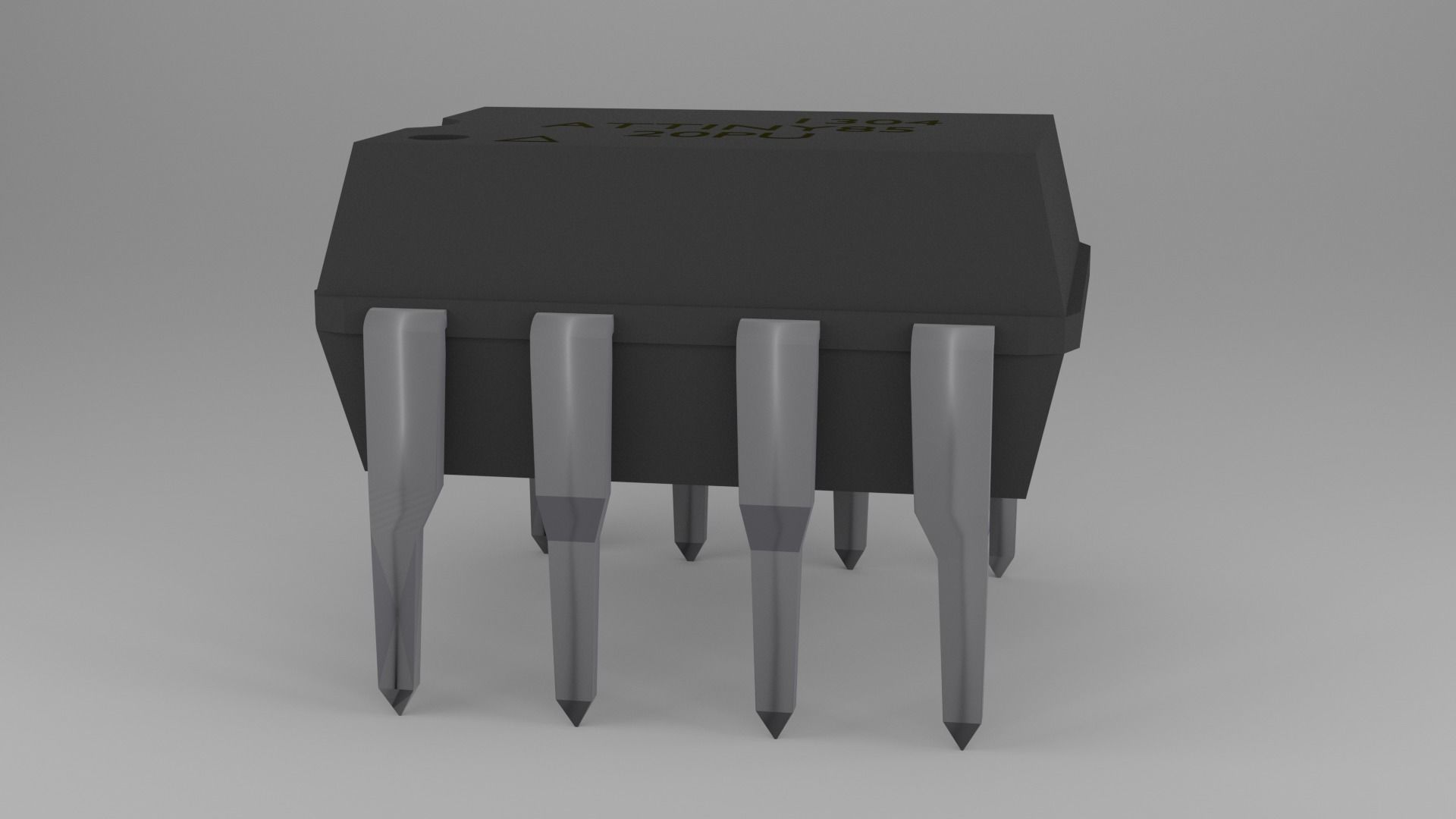 ATTiny85 Microcontroller Free low-poly 3D model_51
