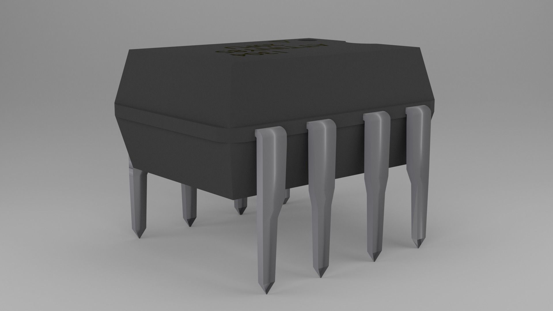 ATTiny85 Microcontroller Free low-poly 3D model_26