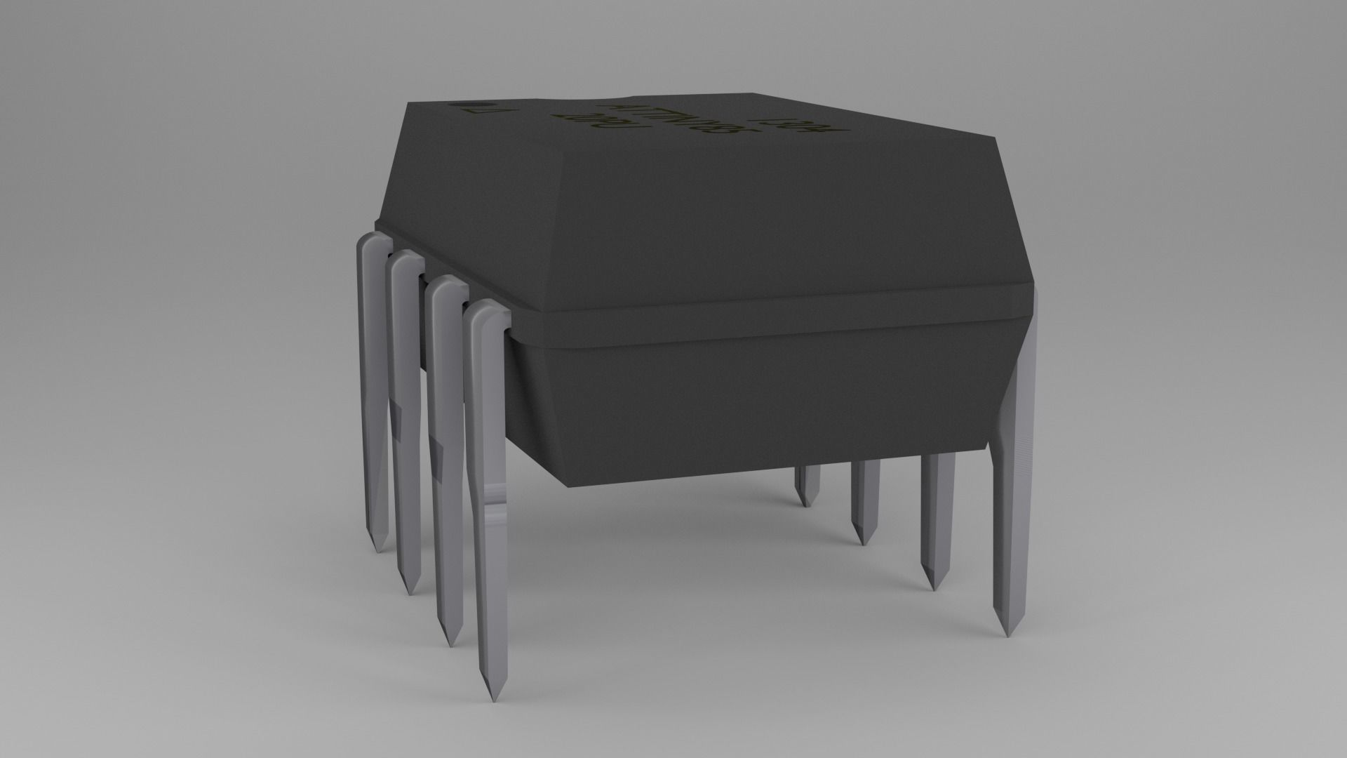 ATTiny85 Microcontroller Free low-poly 3D model_39