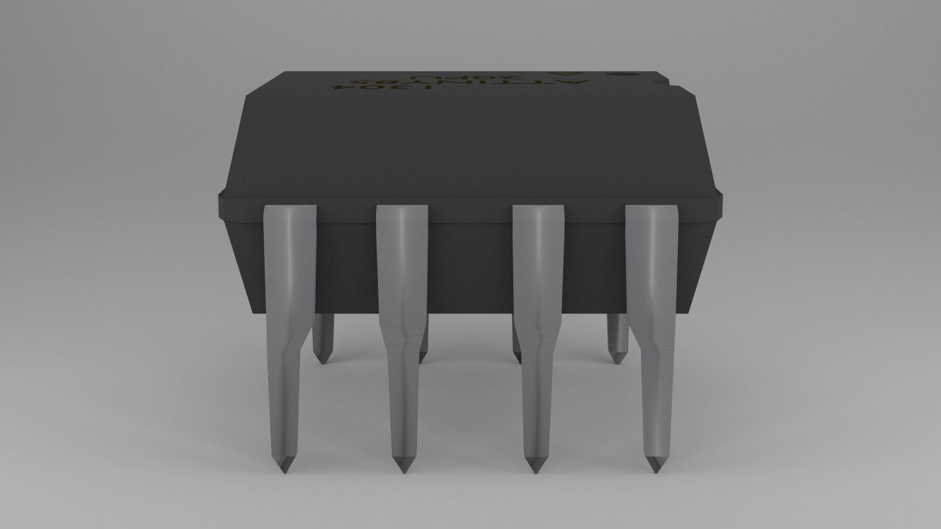 ATTiny85 Microcontroller Free low-poly 3D model_18