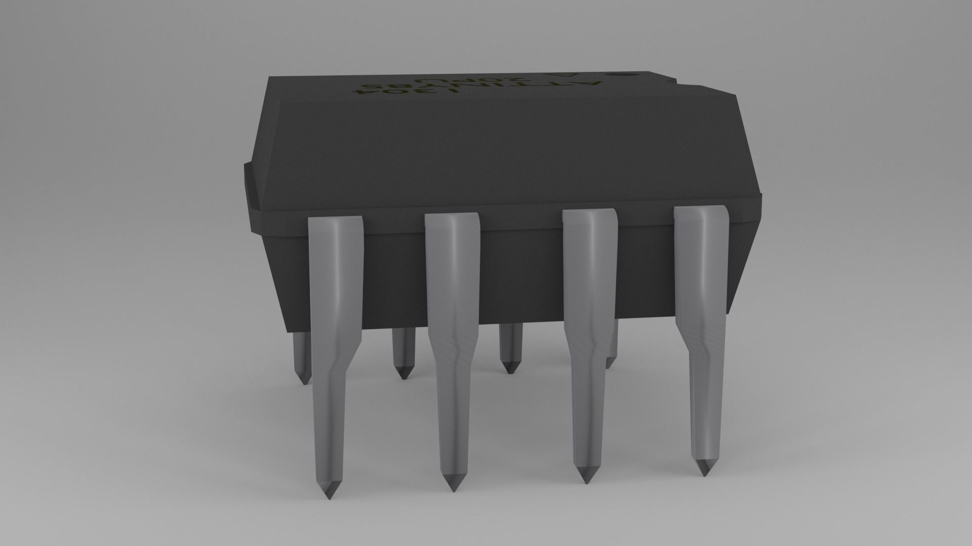 ATTiny85 Microcontroller Free low-poly 3D model_19