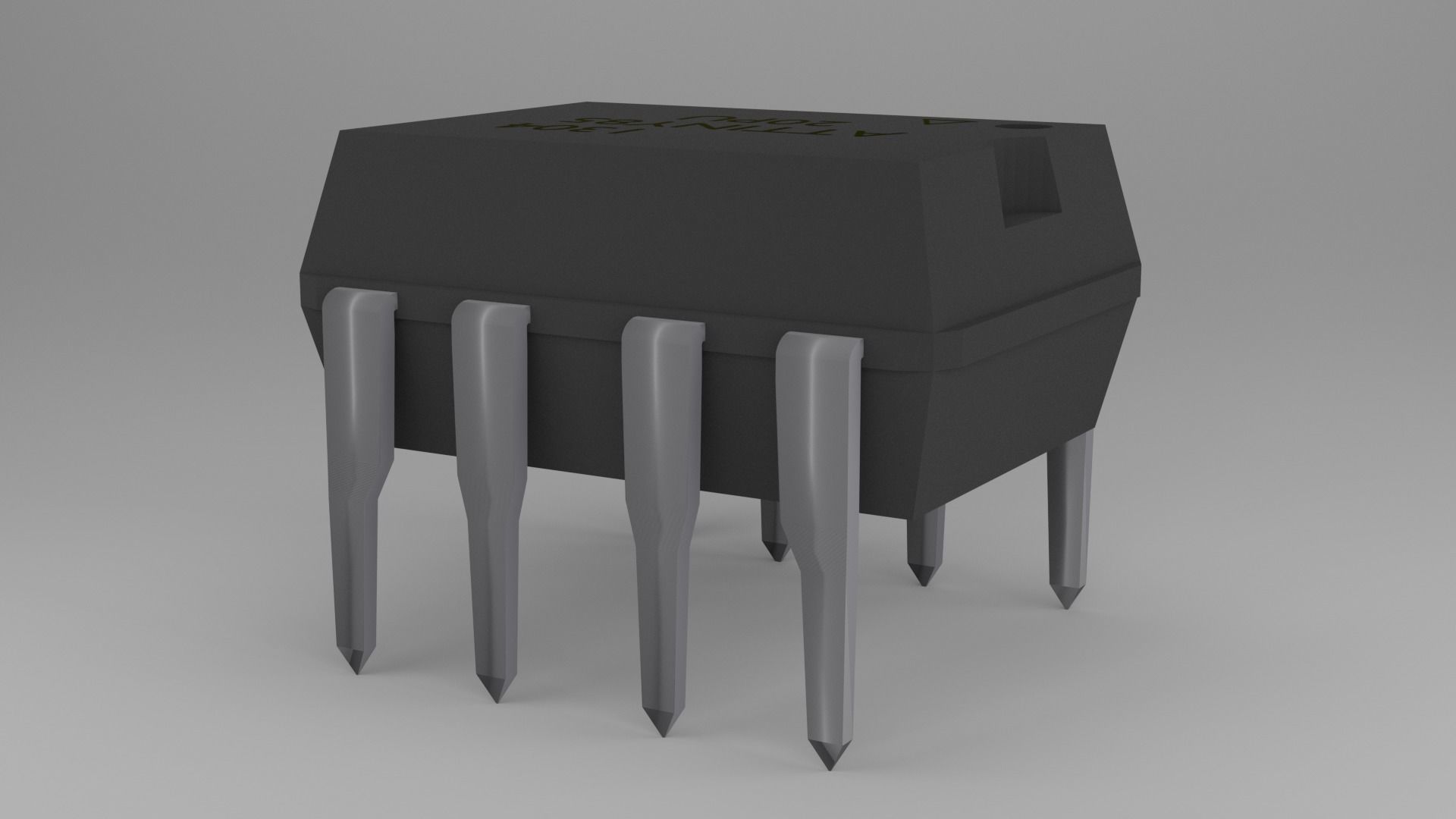 ATTiny85 Microcontroller Free low-poly 3D model_13