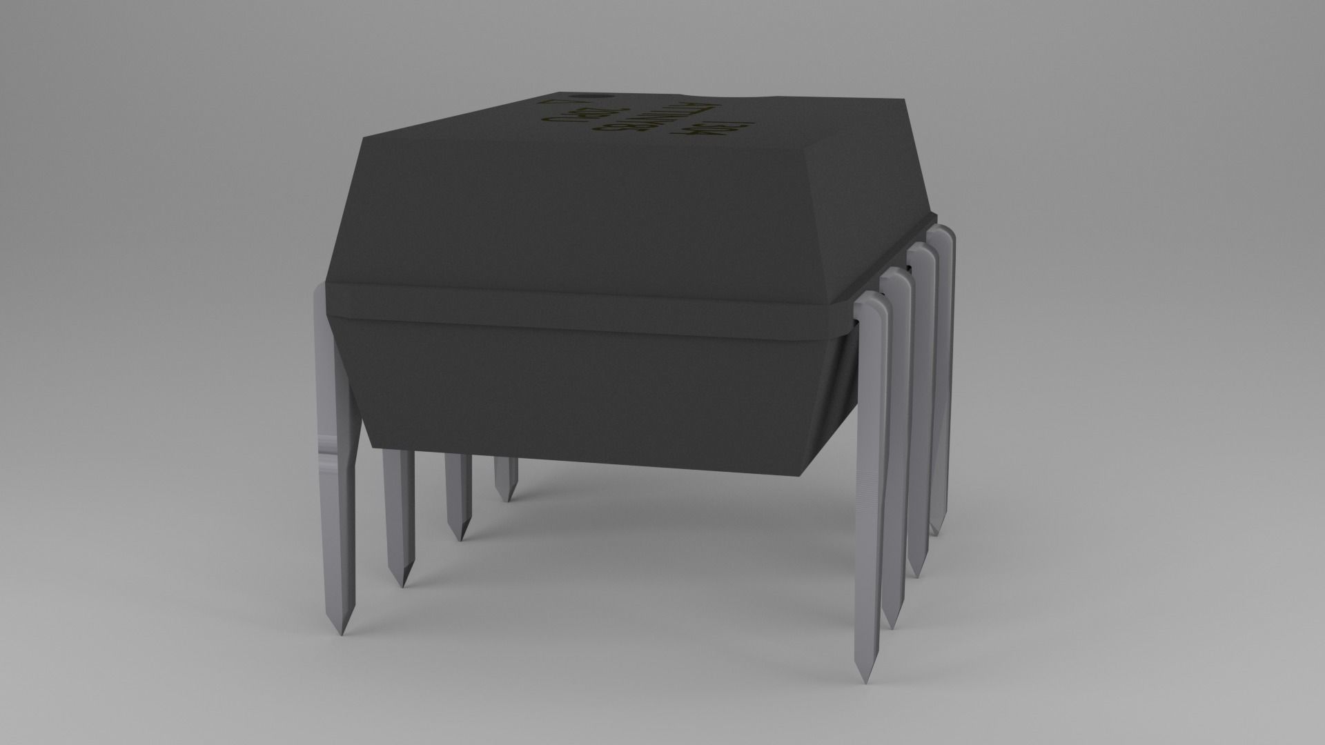 ATTiny85 Microcontroller Free low-poly 3D model_33