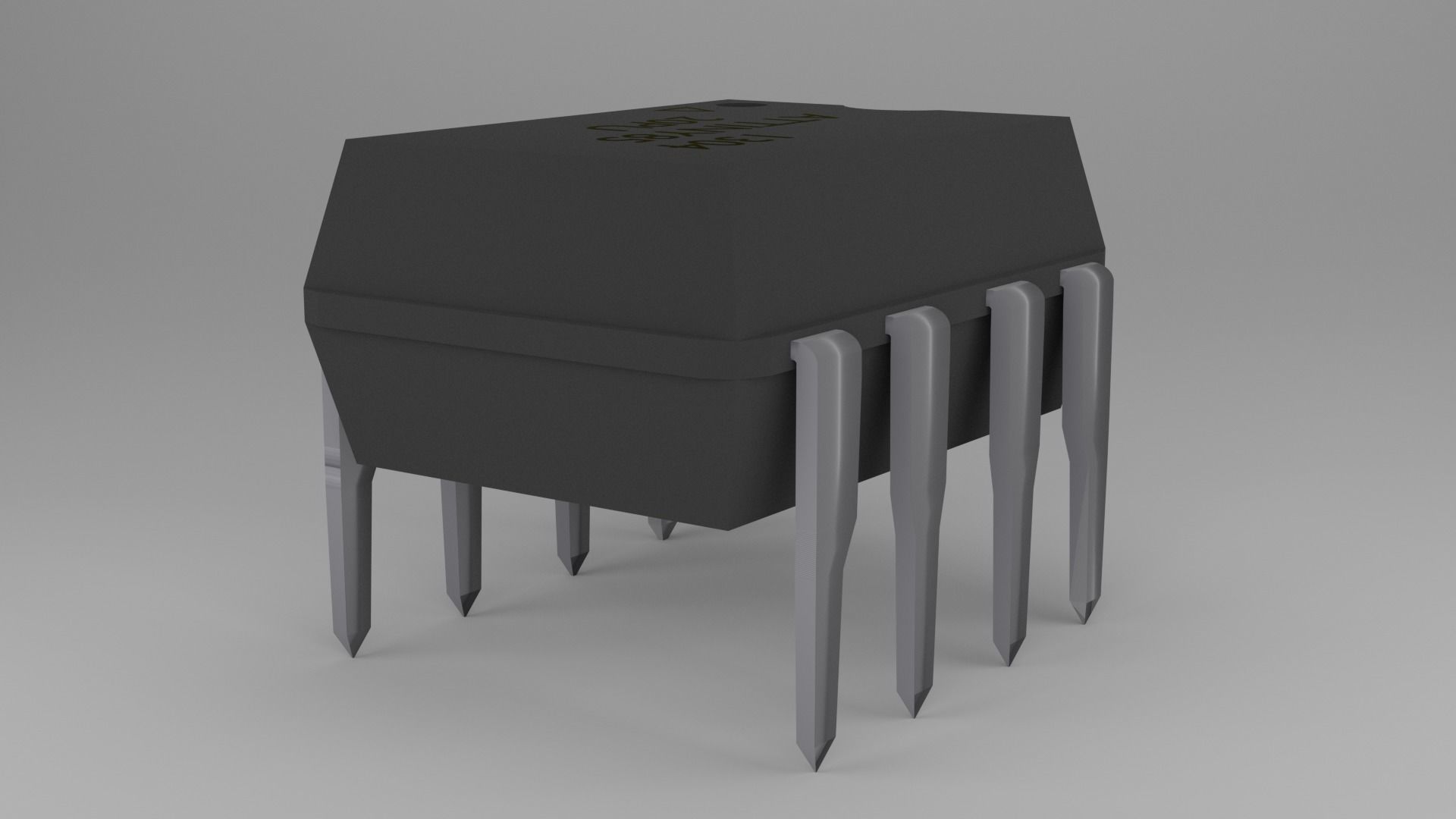 ATTiny85 Microcontroller Free low-poly 3D model_29