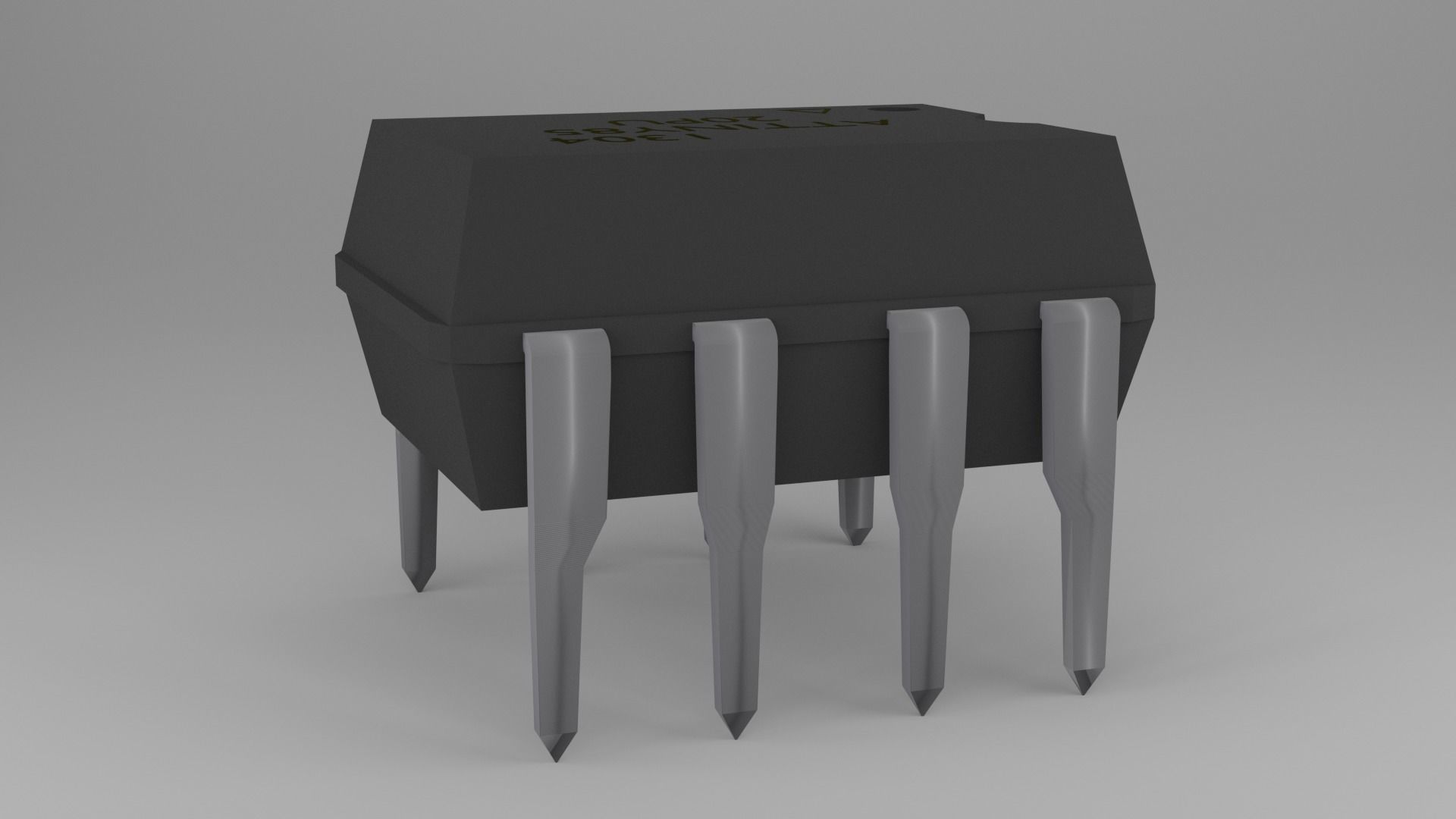 ATTiny85 Microcontroller Free low-poly 3D model_23