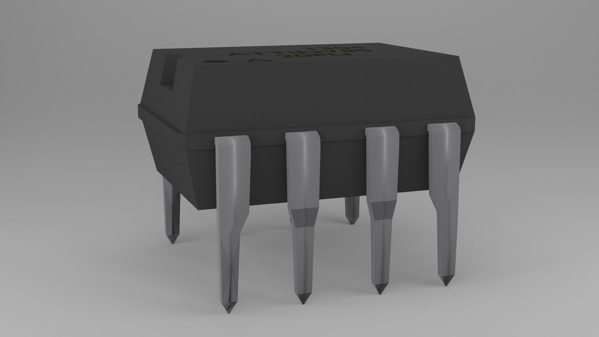 ATTiny85 Microcontroller Free low-poly 3D model_58